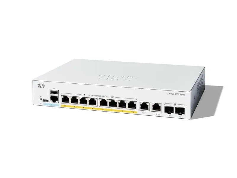 Cisco PoE+ Switch Catalyst C1300-8P-E-2G 10 Port Cisco PoE+ Switch Catalyst C1300-8P-E-2G 10 Port