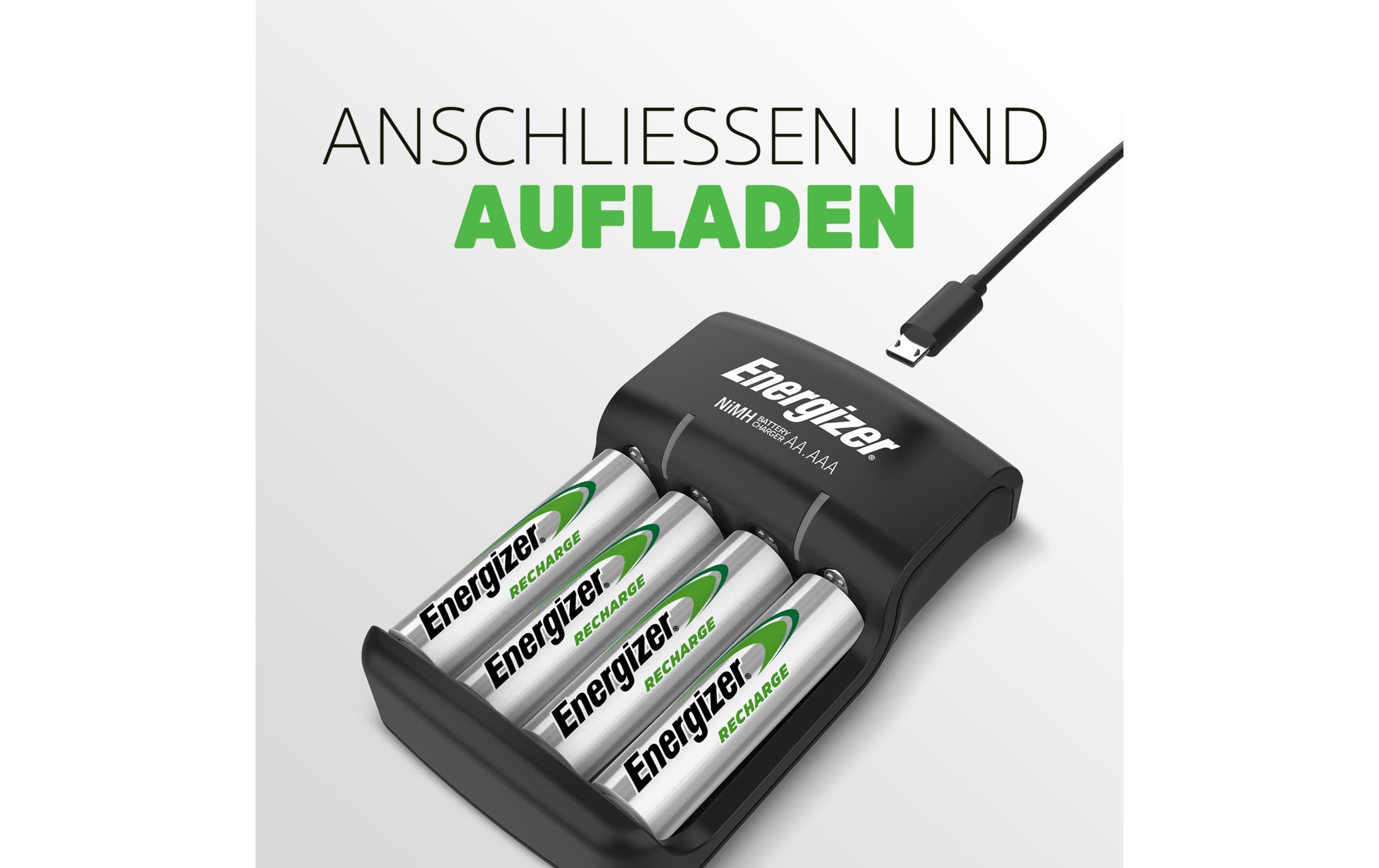 Energizer Ladegerät Base Charger USB inkl. 4x AA 1300 mAh