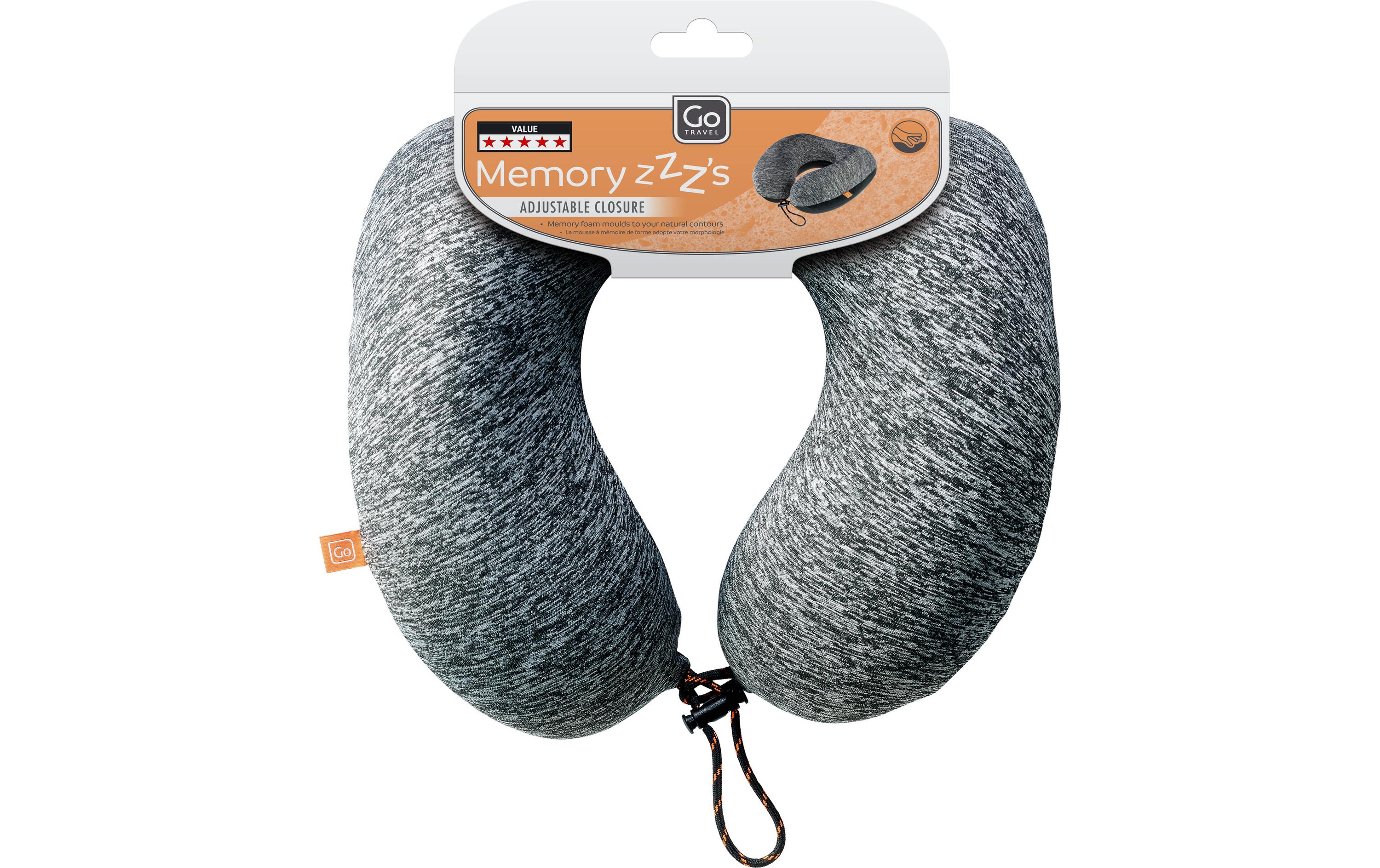 GOTravel Reisekissen Memory ZZZs Grau/Orange