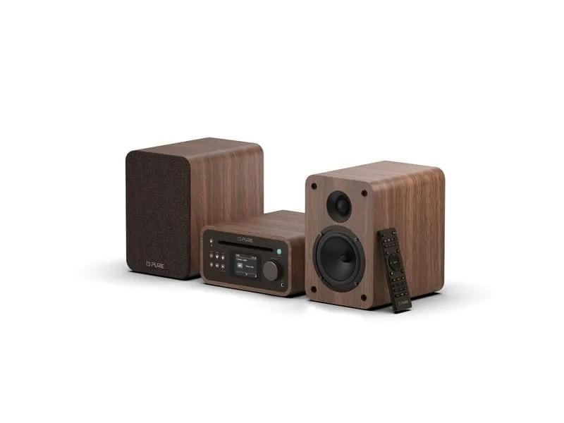Pure Micro-HiFi Anlage Classic Stereo Mini Walnuss Pure Micro-HiFi Anlage Classic Stereo Mini Walnuss