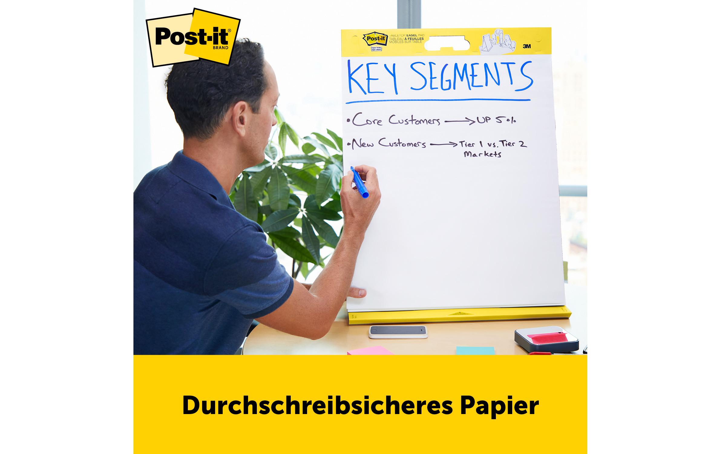 Post-it Flipchart Post-It Table Top Charts 50.8 x 58.4 cm 20 Blatt