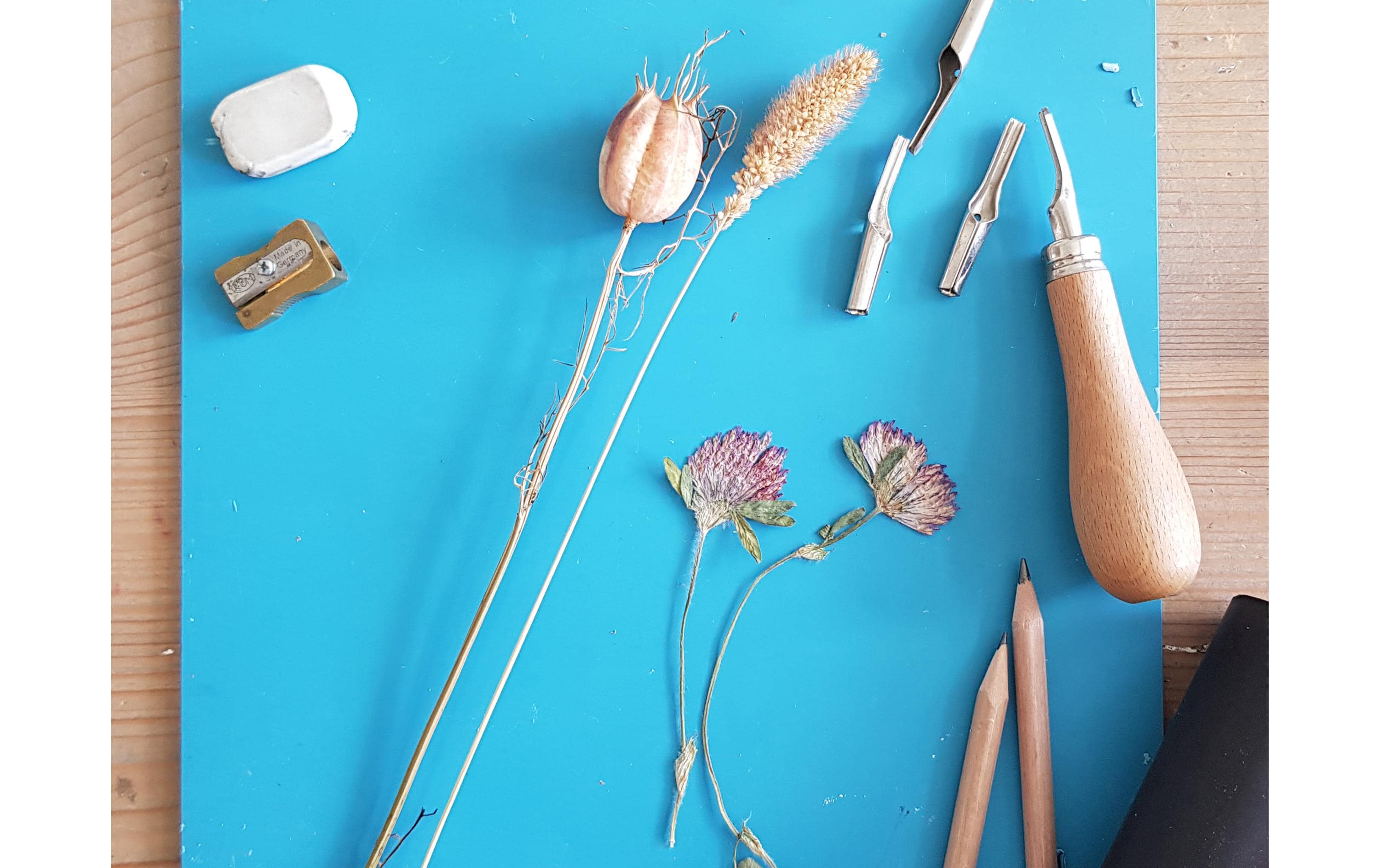 Talens Stempel Zubehör Linolschnittplatte 10 x 15 cm, Blau