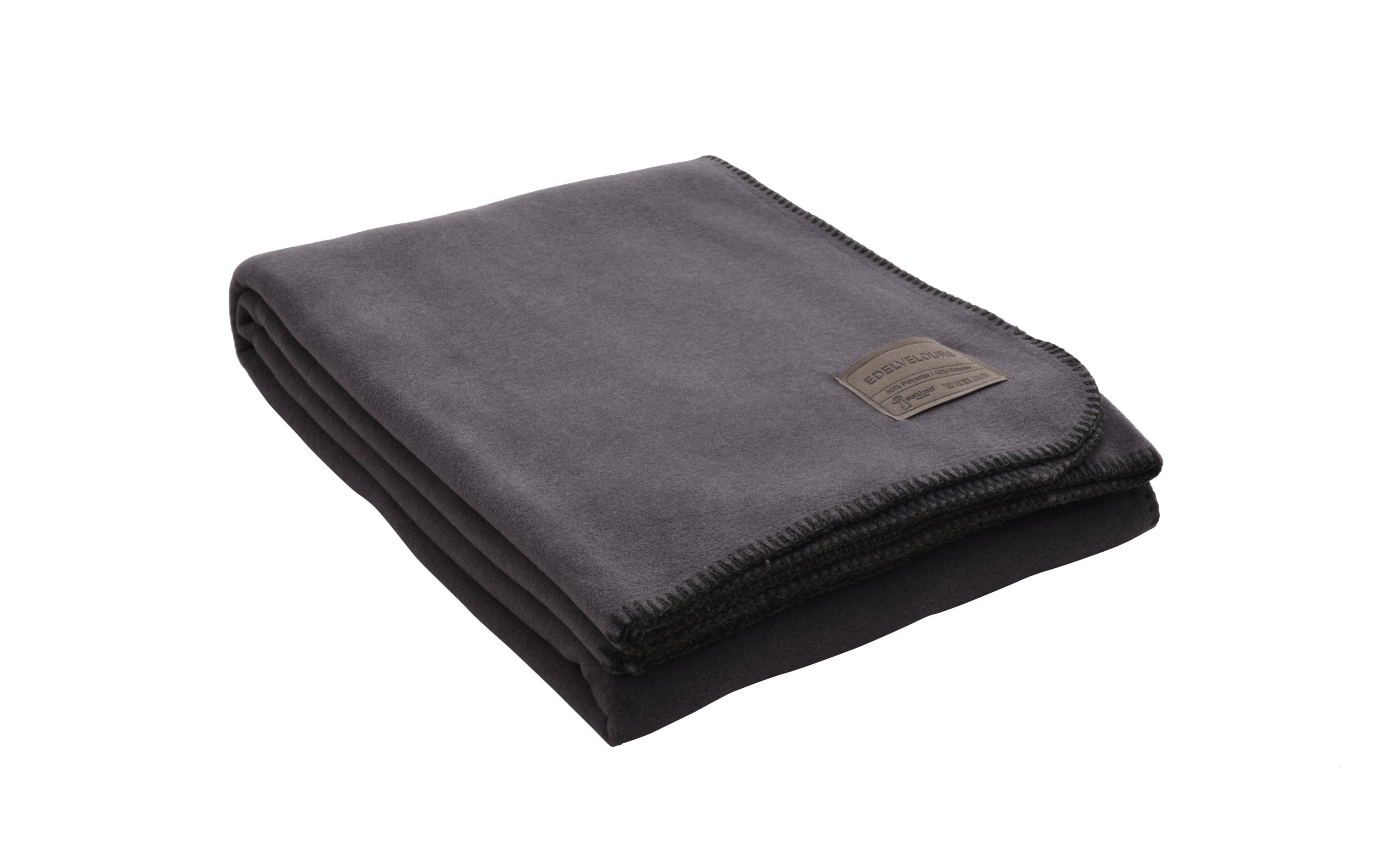 Eskimo Decke Edelvelours Anthrazit, 150 x 200 cm