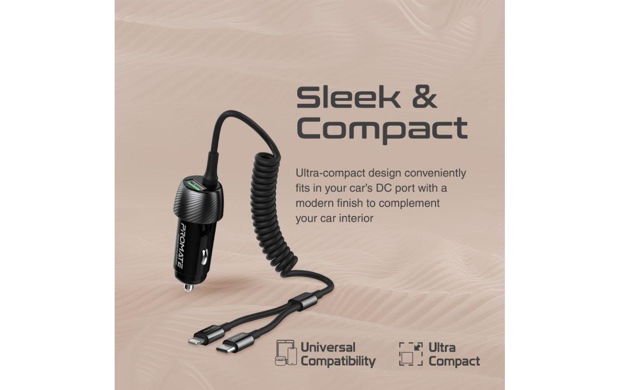 Promate Autoladegerät PowerDrive-33PDCI QC3.0, Car Charger Promate Autoladegerät PowerDrive-33PDCI QC3.0, Car Charger
