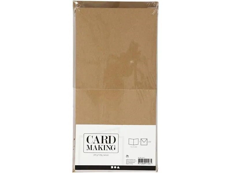 Creativ Company Blankokarte 15 x 15 cm 50 Sets, Braun Creativ Company Blankokarte 15 x 15 cm 50 Sets, Braun