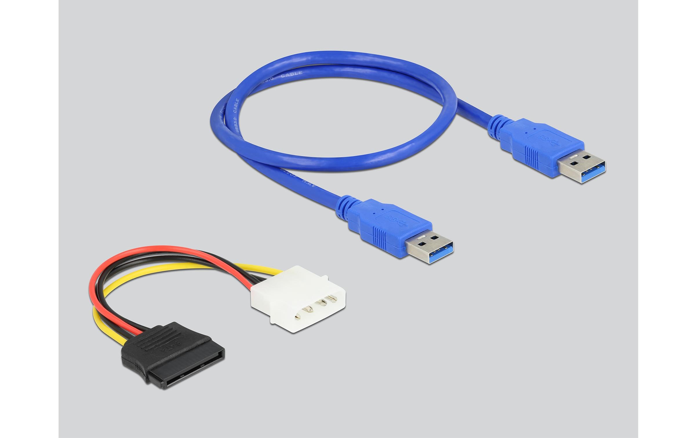 Delock PCI-E Riser Karte x1 zu 2x PCI 32 Bit Slot mit 60 cm Kabel