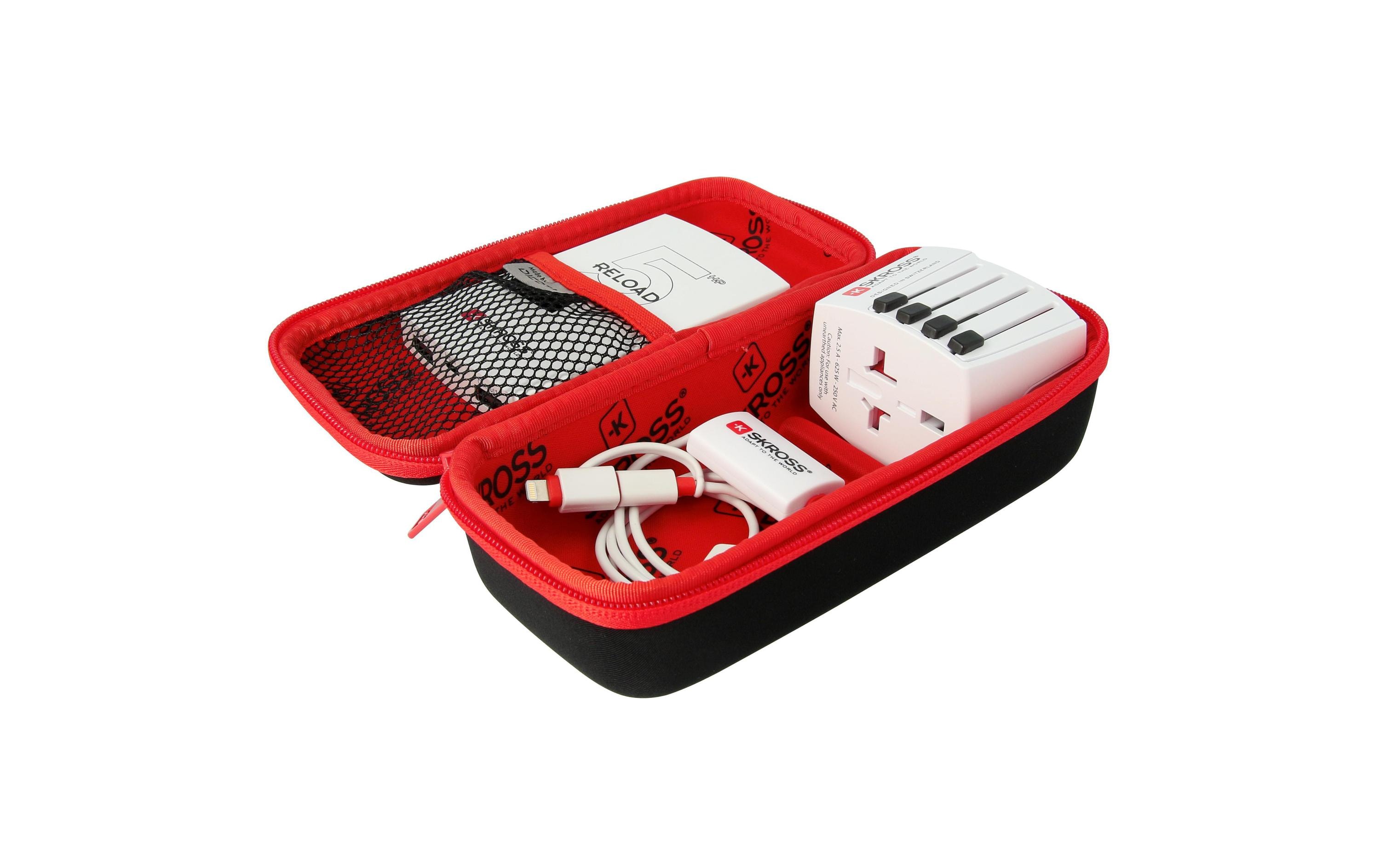 SKROSS Power Case Schwarz Rot