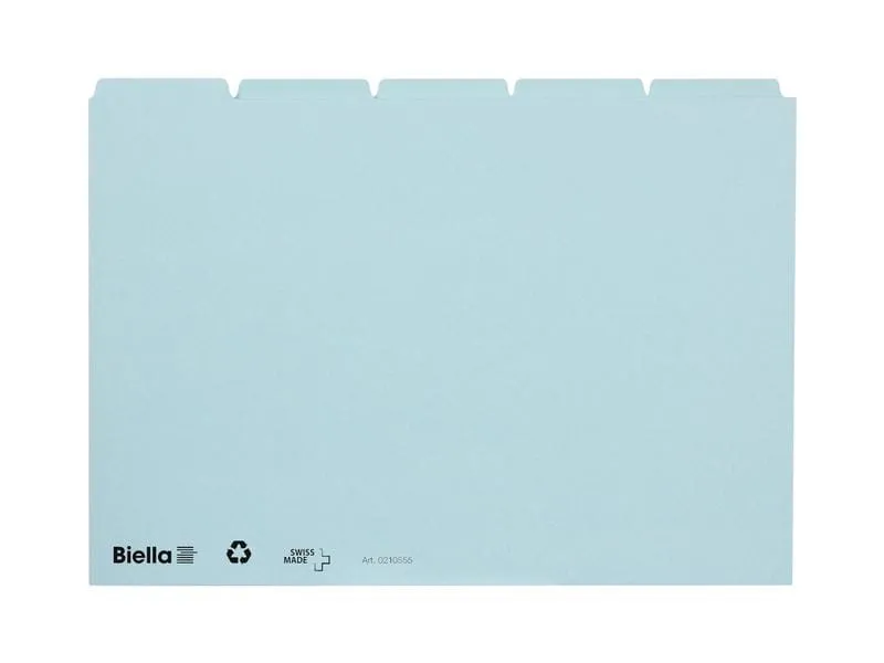 Biella Karteikarten A5 Blau Blanko