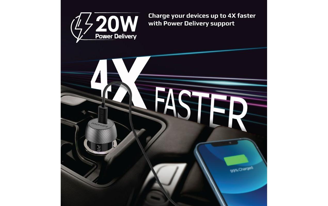 Promate Autoladegerät ProMate PowerDrive-PD20, Mini Car Charger Promate Autoladegerät ProMate PowerDrive-PD20, Mini Car Charger