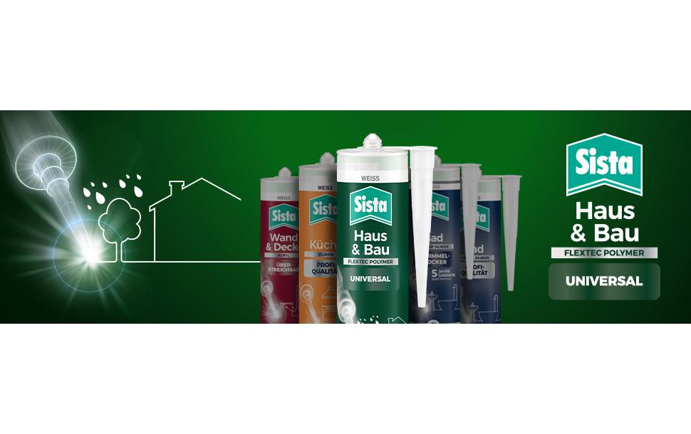 Sista Dichtmasse Haus & Bau Universal Transparent, 280 ml