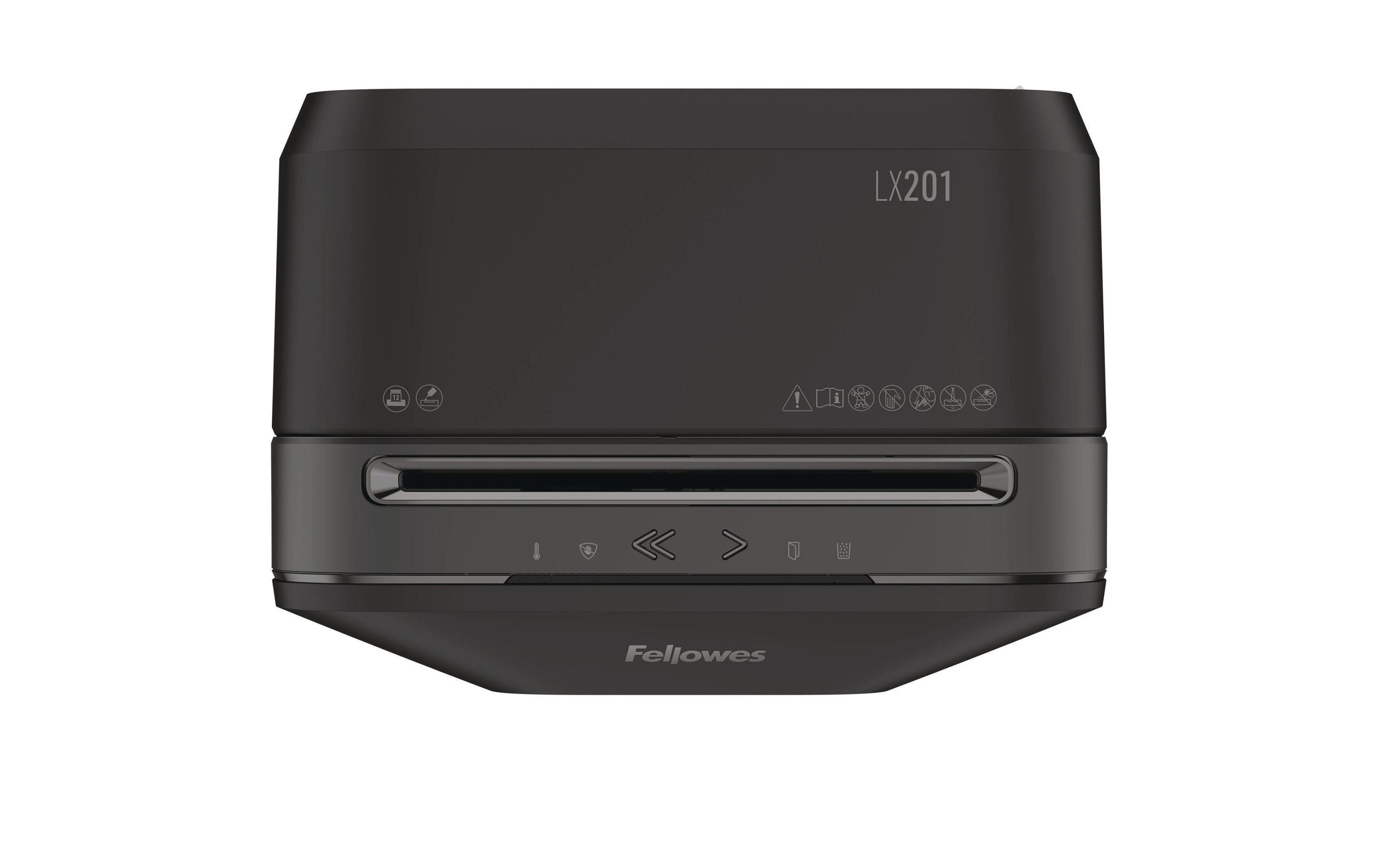 Fellowes Aktenvernichter LX201 P-5, 12 Seiten, Schwarz