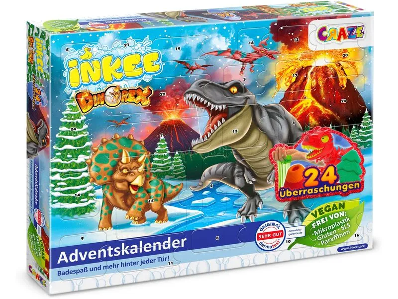 Craze CRAZE Adventskalender Inkee Dino Adventskalender Inkee Dino Craze CRAZE Adventskalender Inkee Dino Adventskalender Inkee Dino