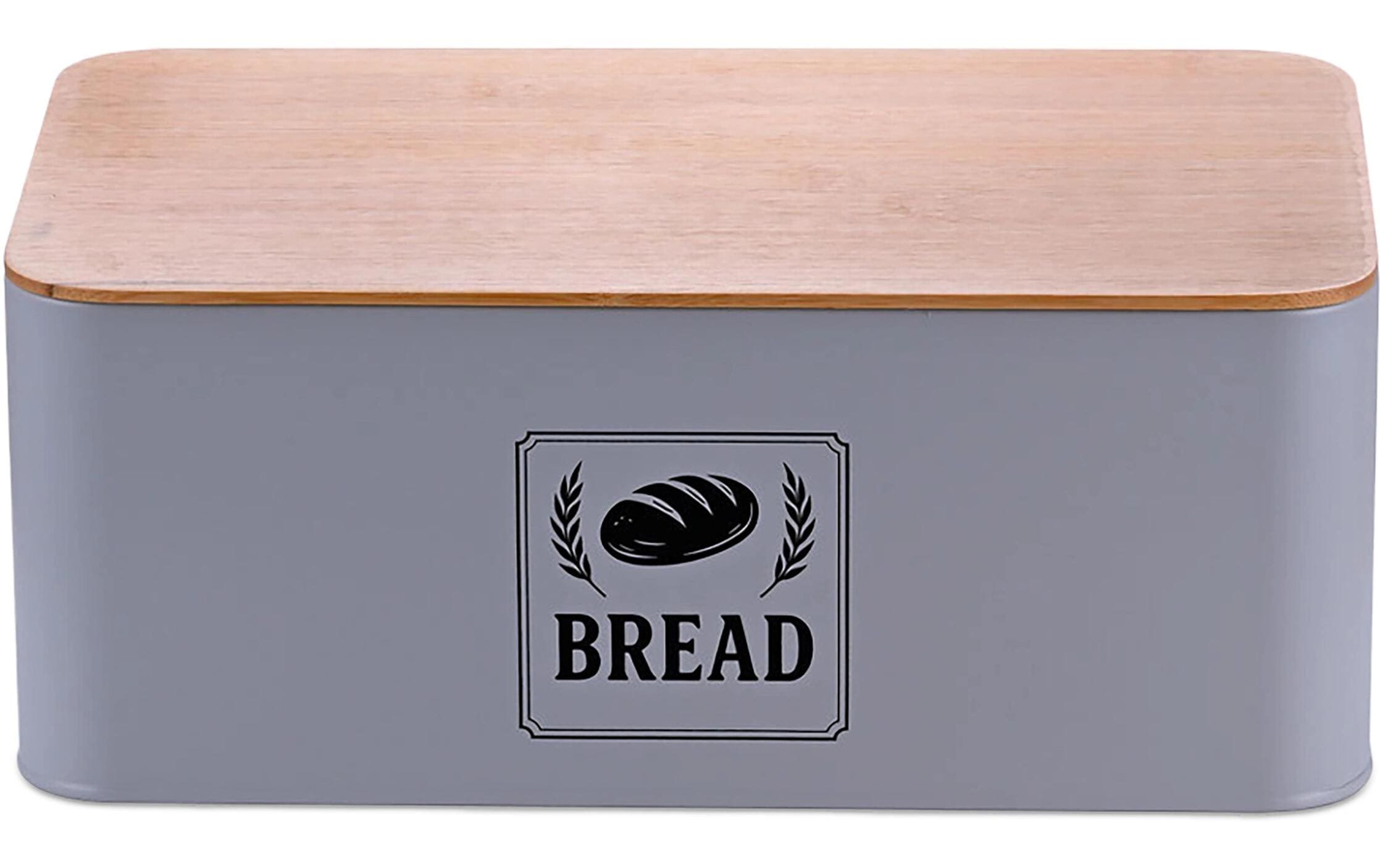 relaxdays Brotkasten Retro Grau