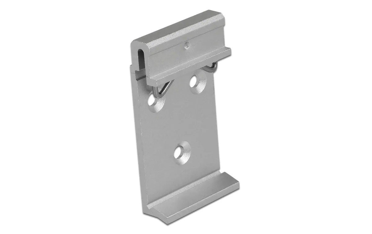 Delock Montageset Aluminium Clip 27 mm für Hutschiene