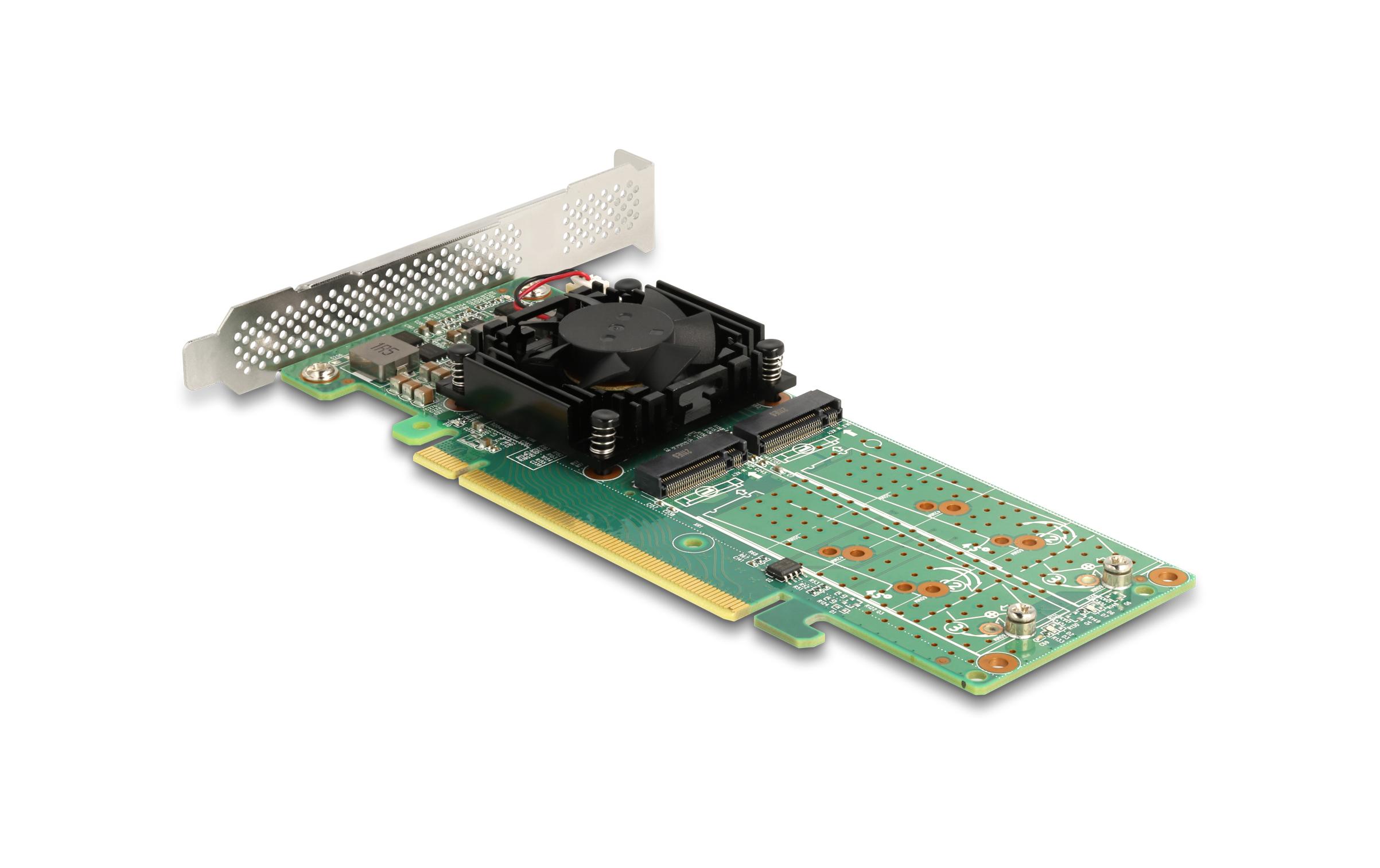 Delock Host Bus Adapter PCI Express x16 - 4x NVMe M.2 Key M