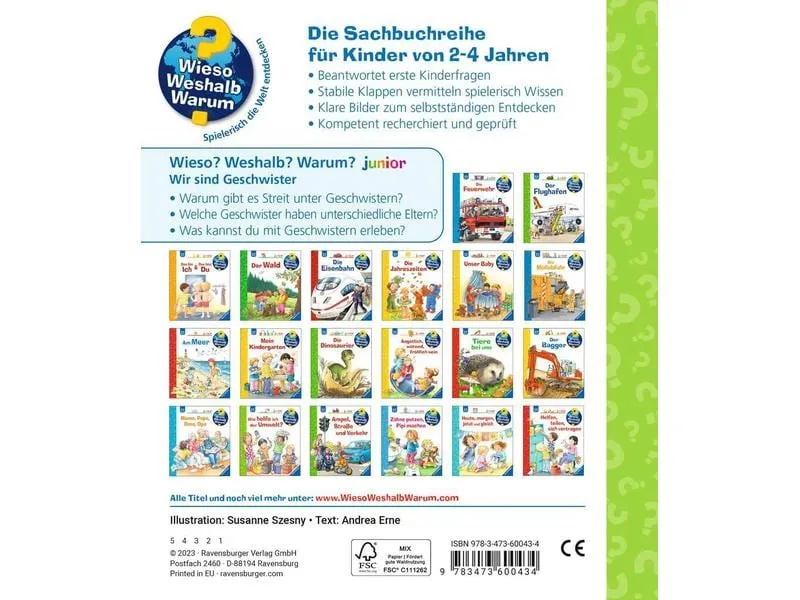 Ravensburger Kinder-Sachbuch WWW Wir sind Geschwister Ravensburger Kinder-Sachbuch WWW Wir sind Geschwister