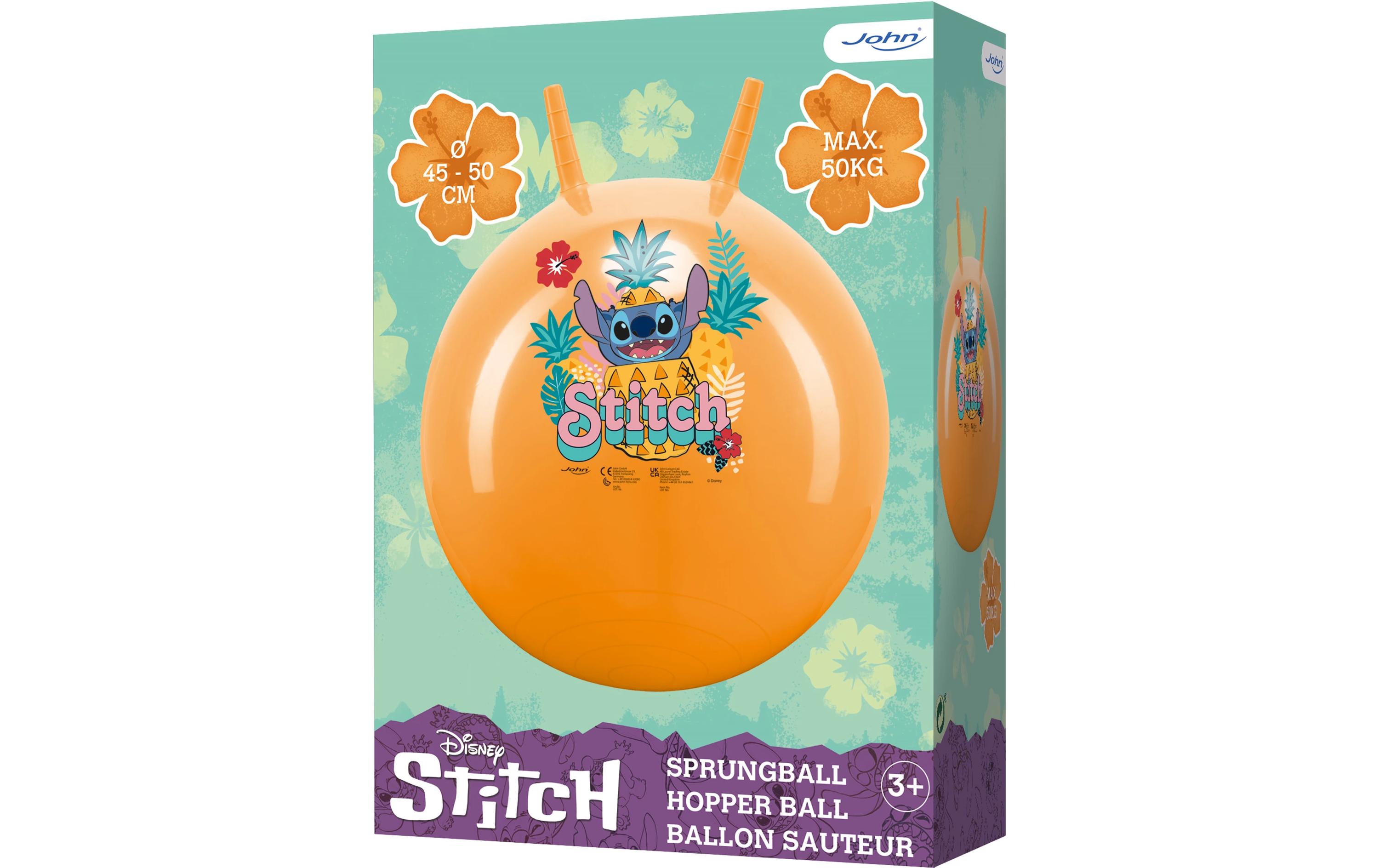 John Hüpfball Stitch mit Griffhörnchen Ø 45-50 cm John Hüpfball Stitch mit Griffhörnchen Ø 45-50 cm