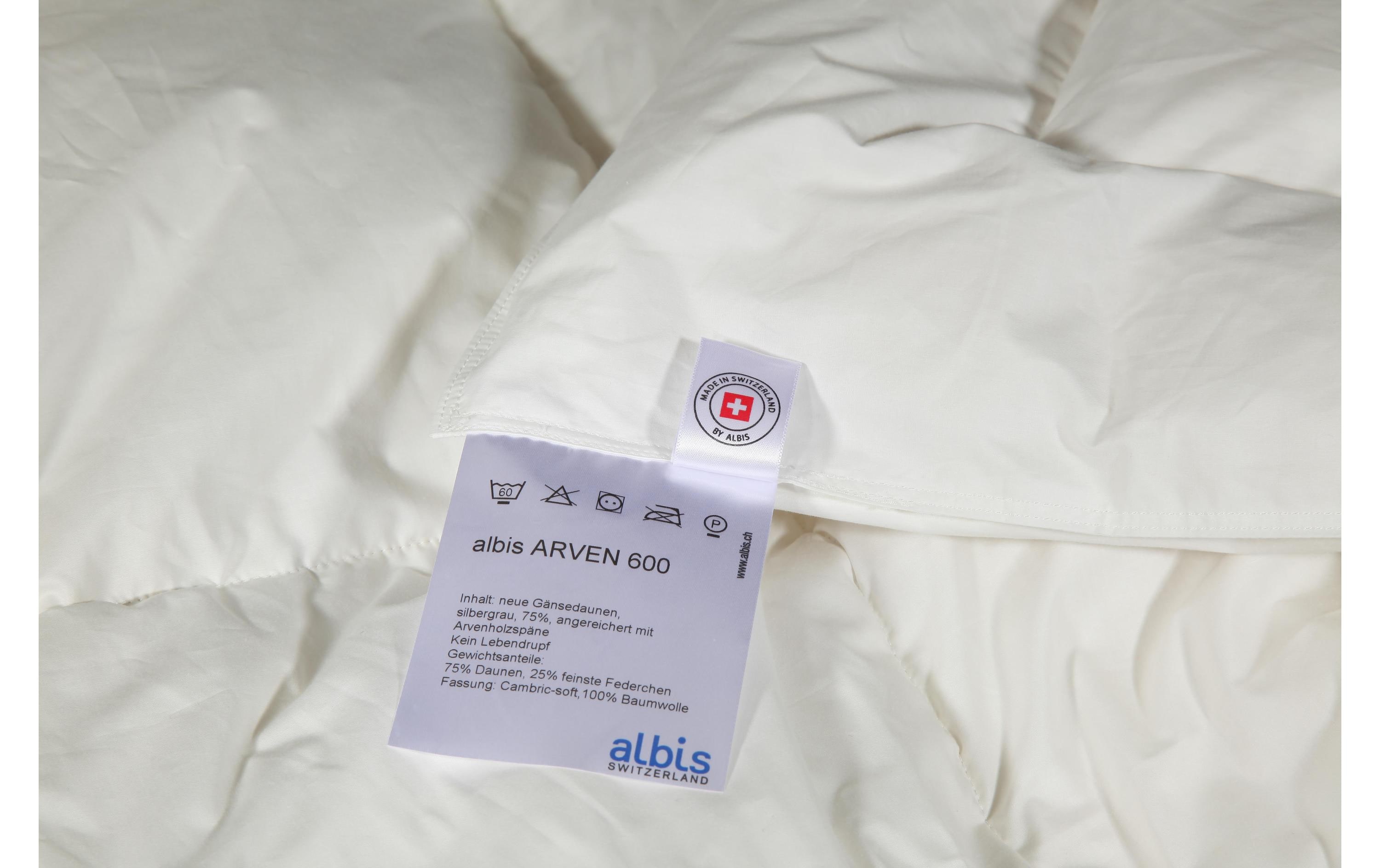 Albis Albis Arven 600 Duvet mit Arvenholzspänen 160 x 210 cm