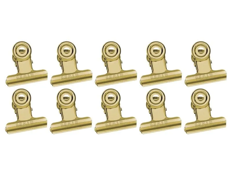 Maul Papierklemme MAULstandard 30 mm, 10 Stück, Gold