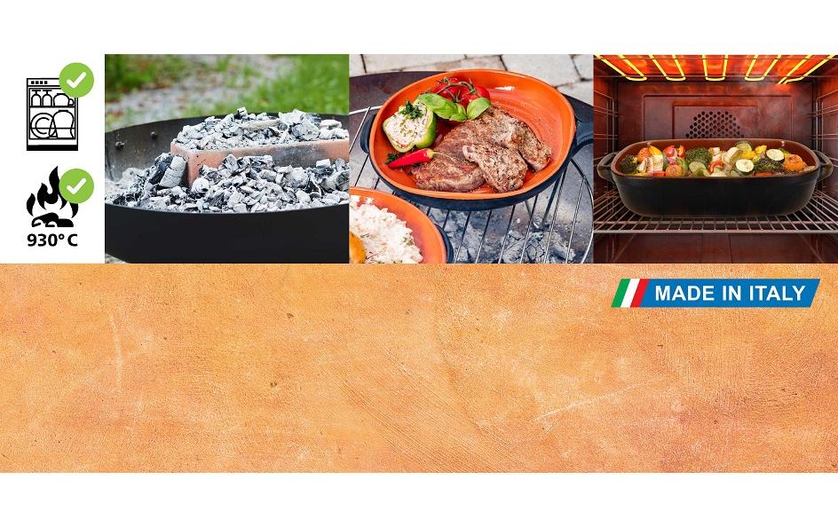 Nouvel Auflaufform Grill me Rund, Schwarz