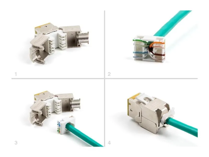 Delock Keystone-Modul RJ45 zu LSA Cat.6A Gelb, 10 Stück Delock Keystone-Modul RJ45 zu LSA Cat.6A Gelb, 10 Stück
