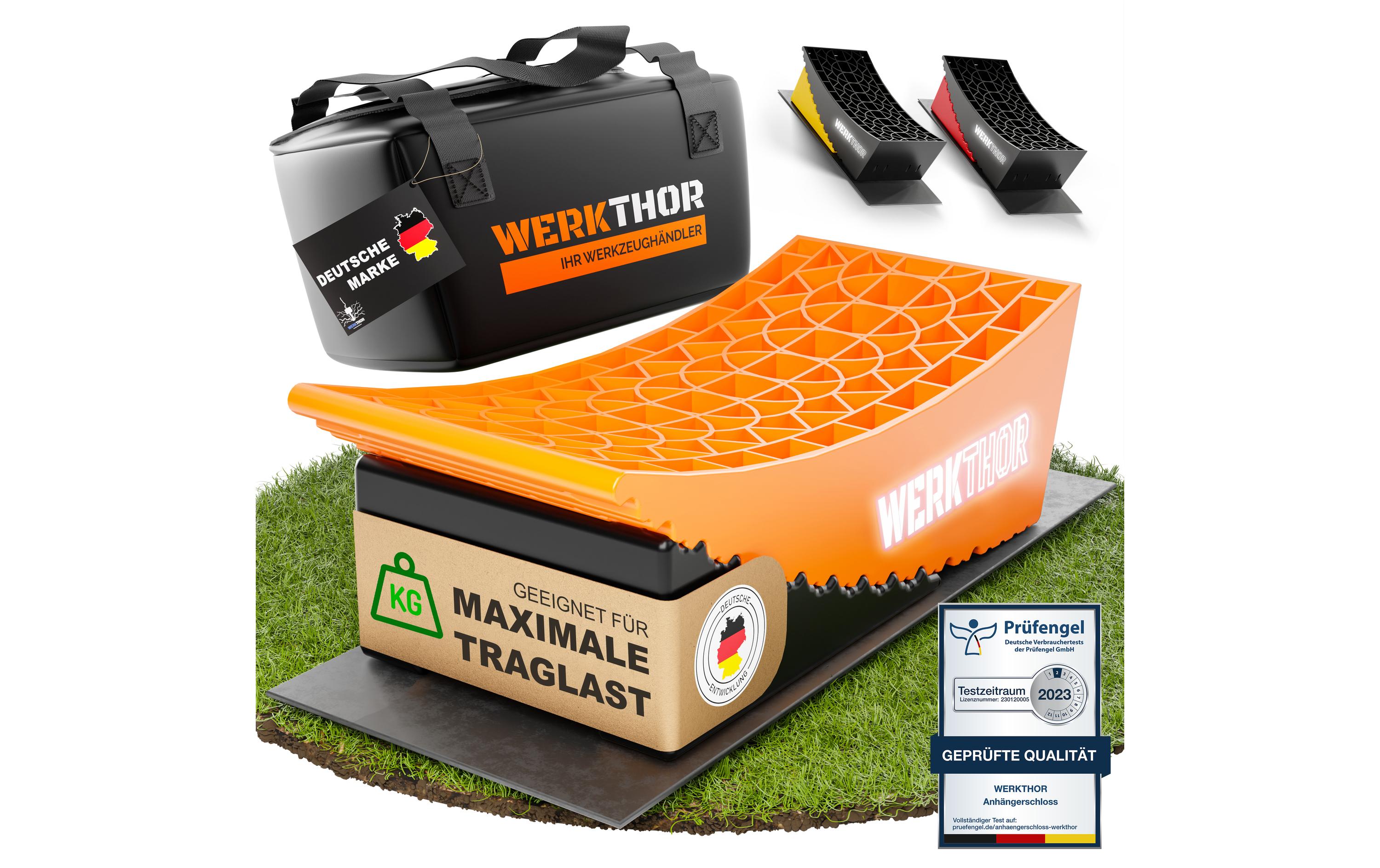 Werkthor Stufenlose Auffahrkeile 2er Set, Orange