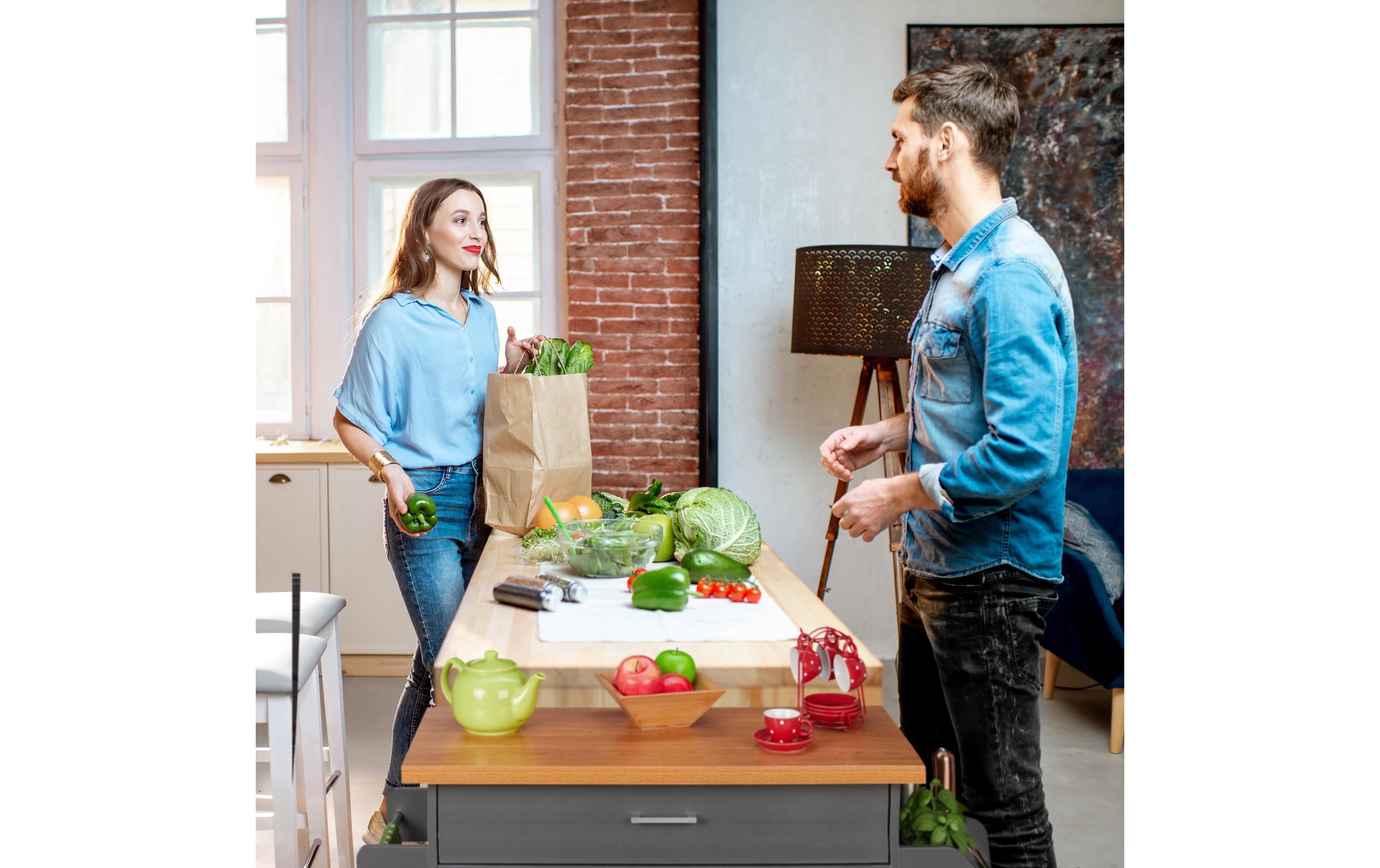 relaxdays Küchenwagen 114 x 90 x 39.5 cm, Grau