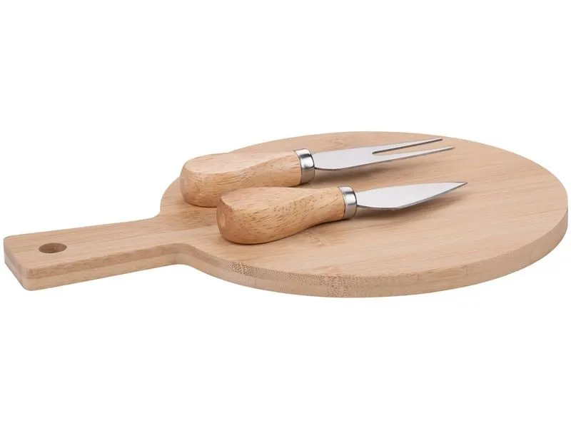 alpina Käsebrett mit Besteck, assortiert Braun