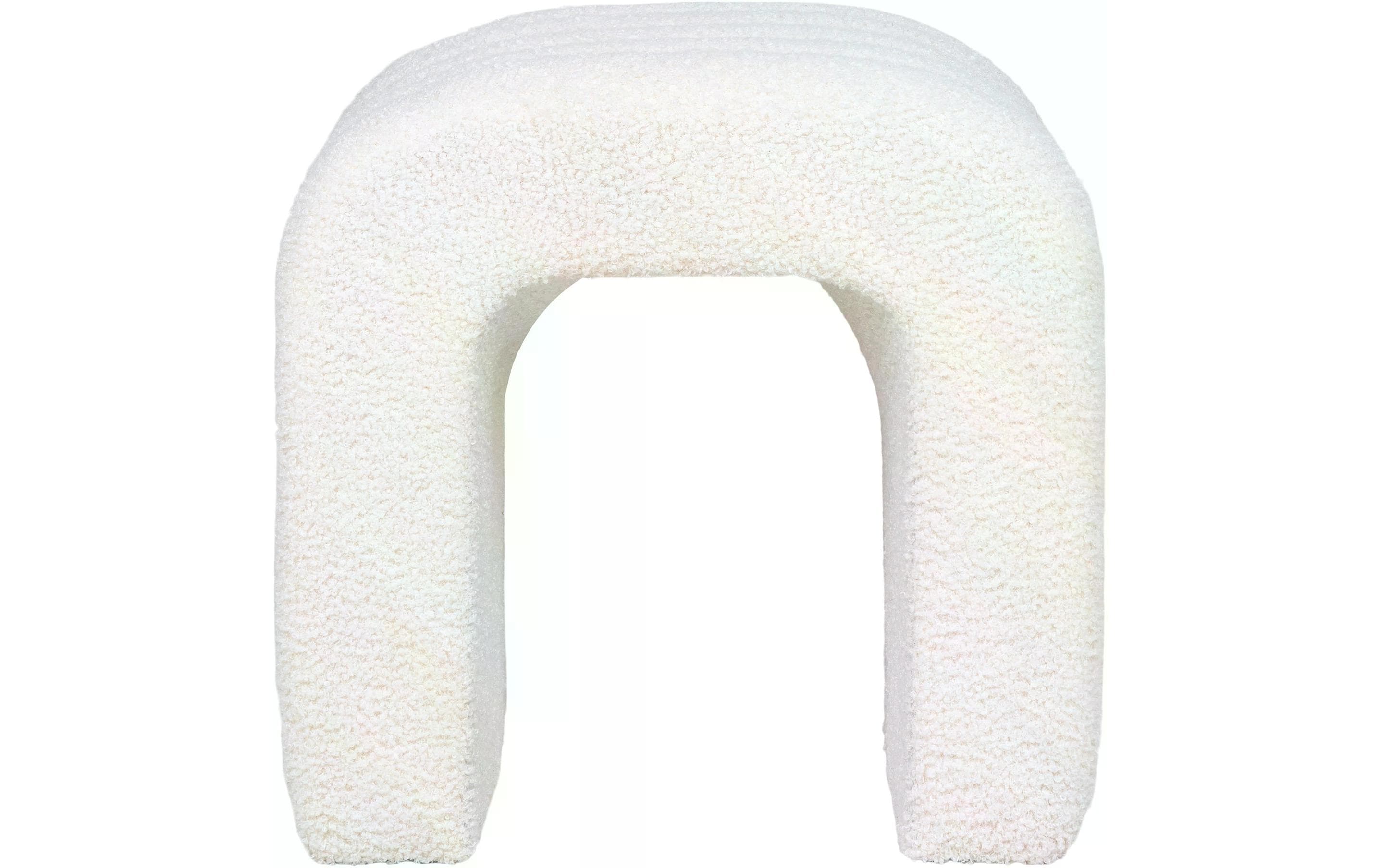 House Nordic Pouf Colma Weiss