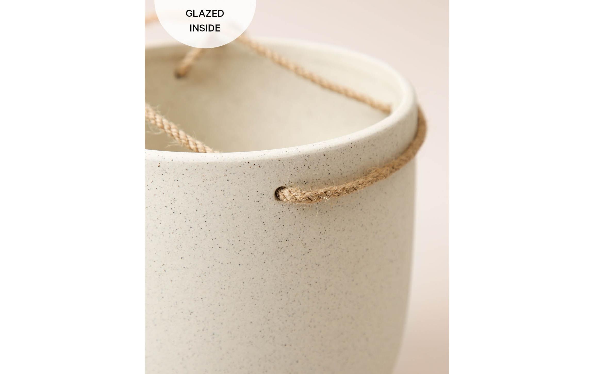 Esmée Blumentopf zum Hängen 15 cm, Beige