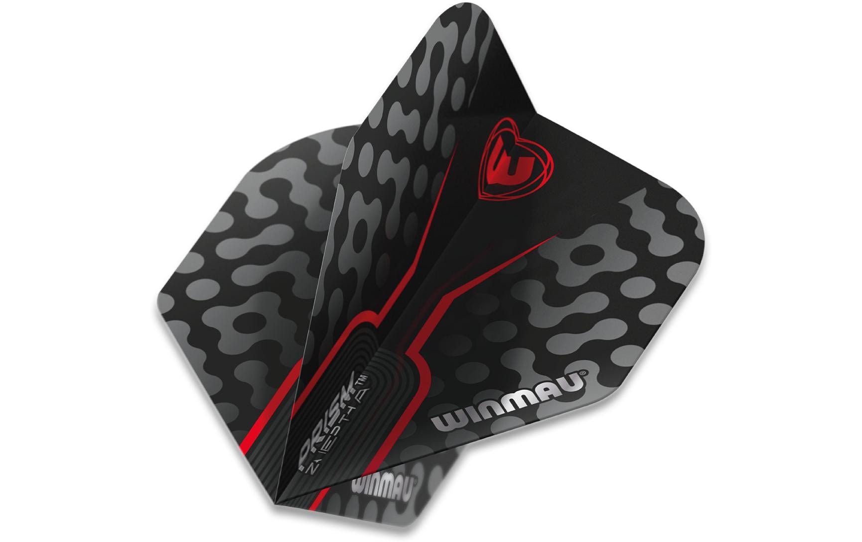 Winmau Dartflight Prism Zeta, Schwarz / Rot, 3 Stück