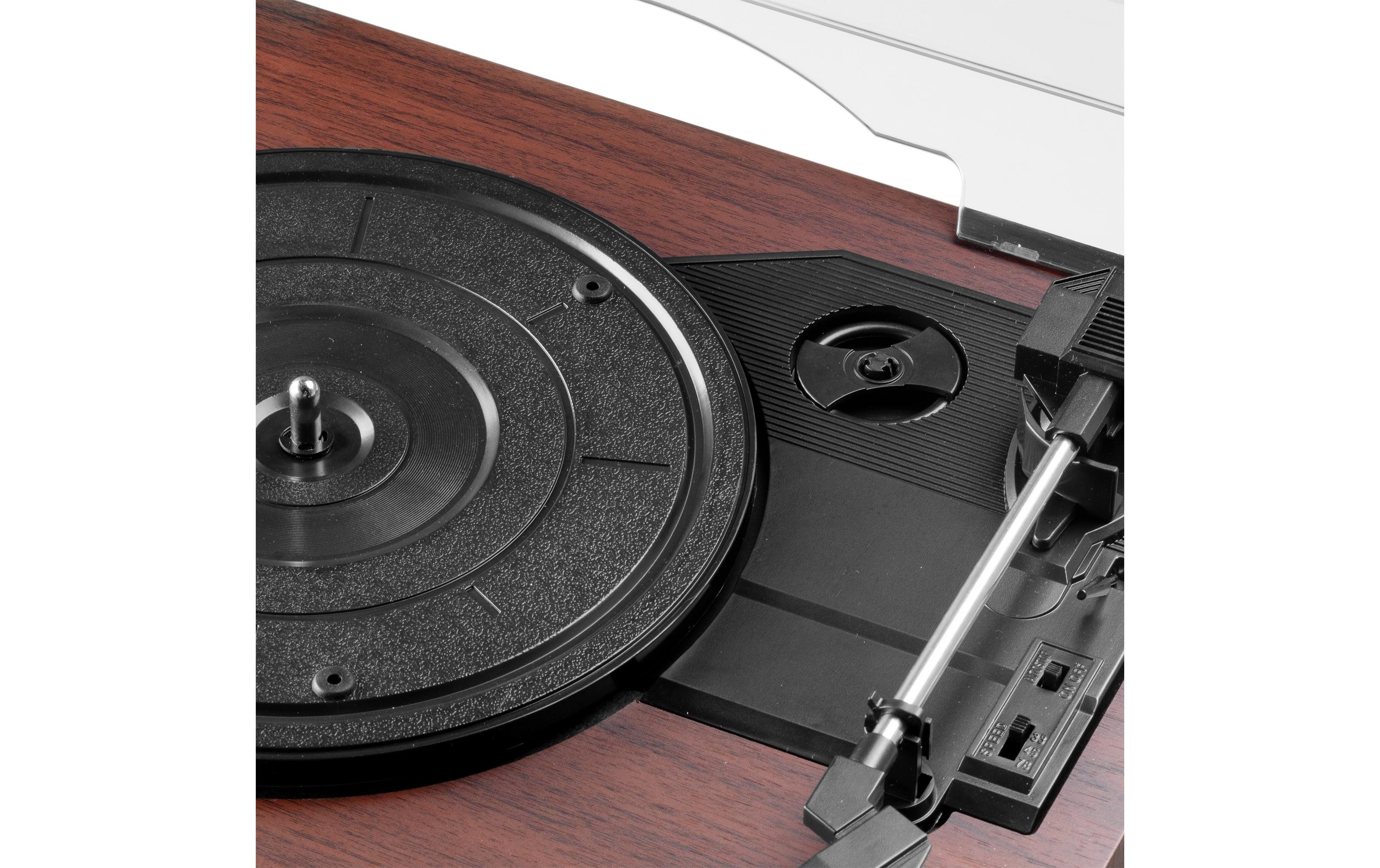 Audizio Plattenspieler mit Bluetooth Reno-WD Stereo Braun