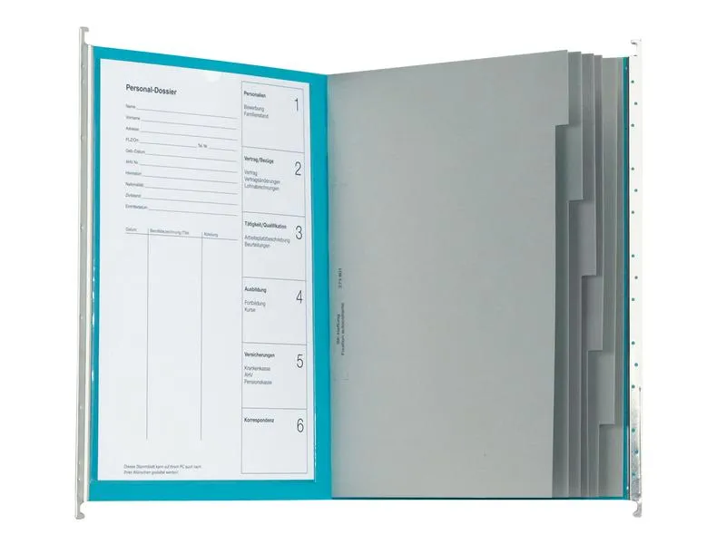 Biella Original Personaldossier Blau, 10 Stück Biella Original Personaldossier Blau, 10 Stück