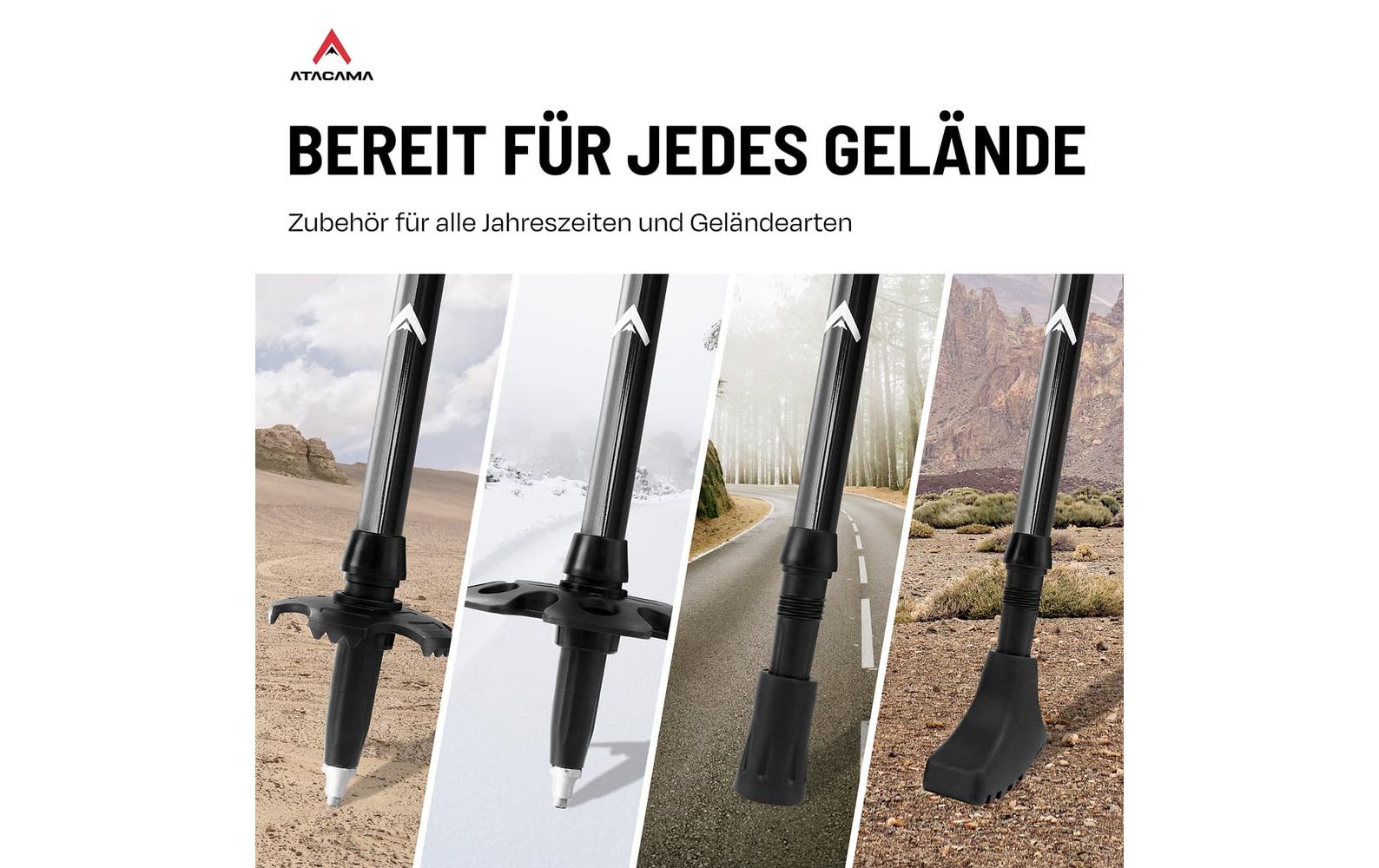 Atacama Teleskop Wanderstöcke 13-tlg. 110-135 cm