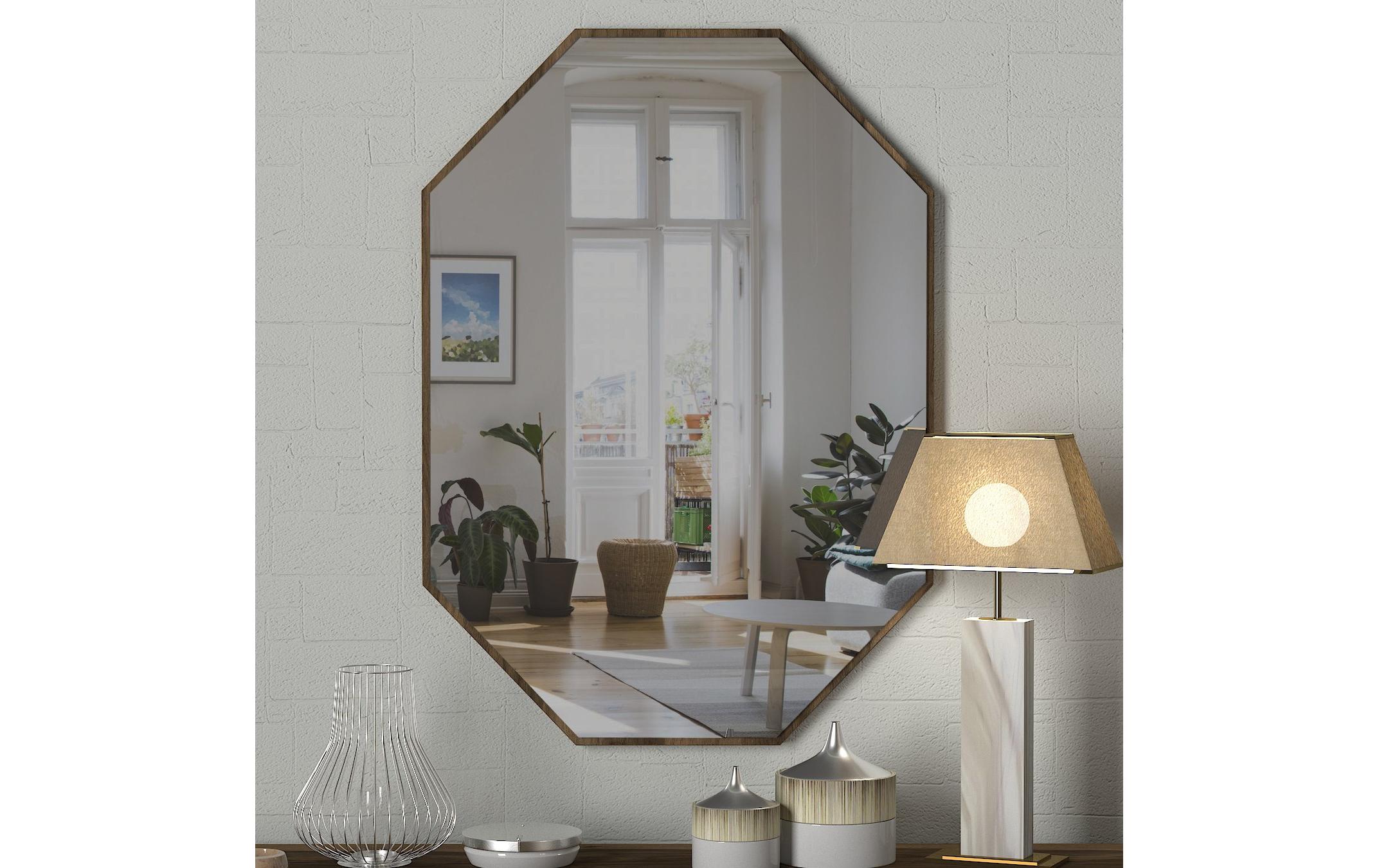 Woody Fashion Spiegel Lost 45 x 70 cm, Walnuss