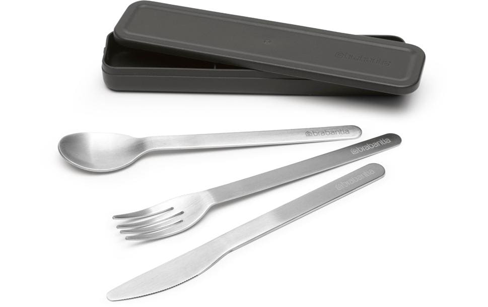 Brabantia Besteck-Set to go Make & Take 3-teilig, Silber