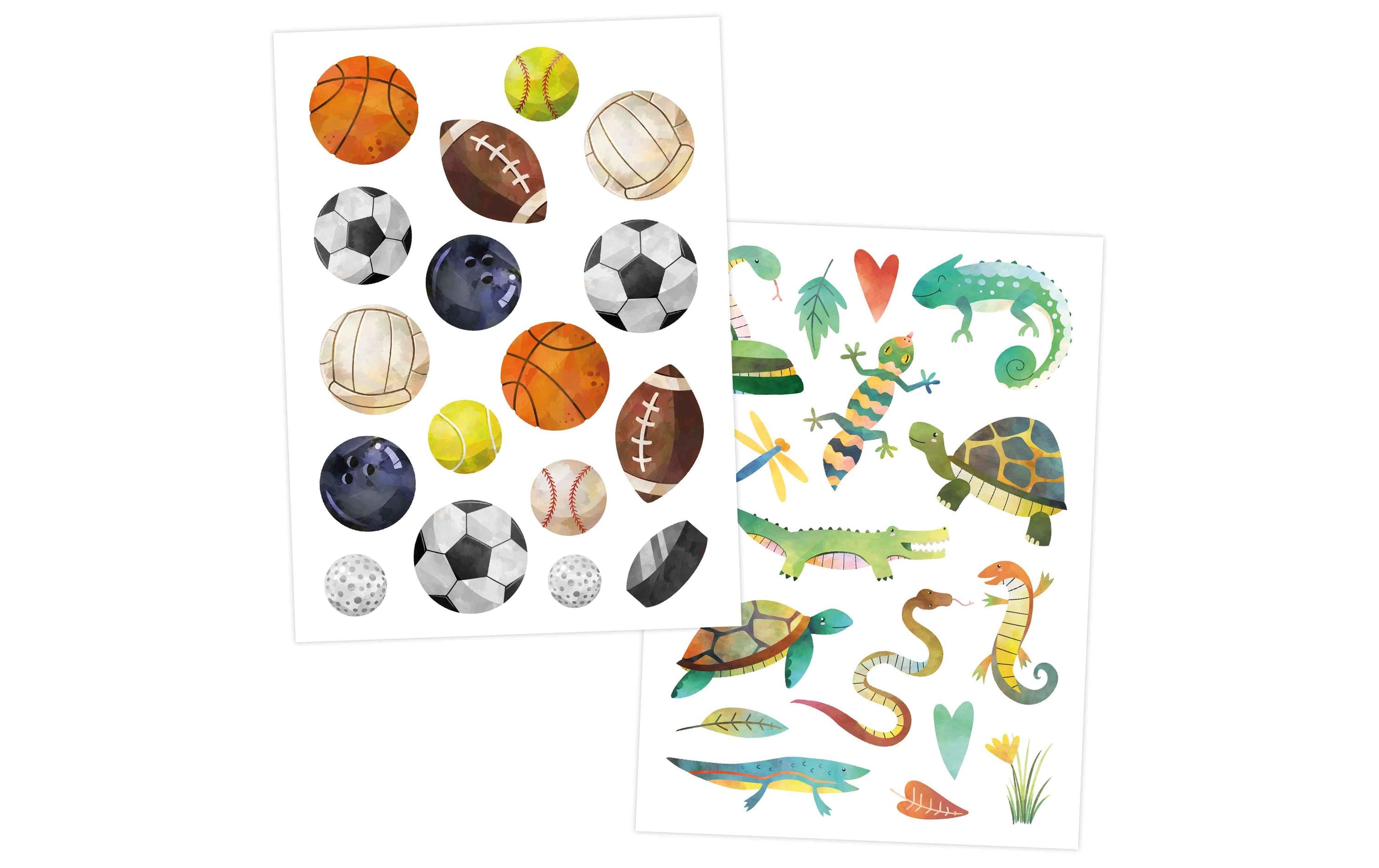 Papierdrachen Tattoo Set Metallic – Bagger & Dino