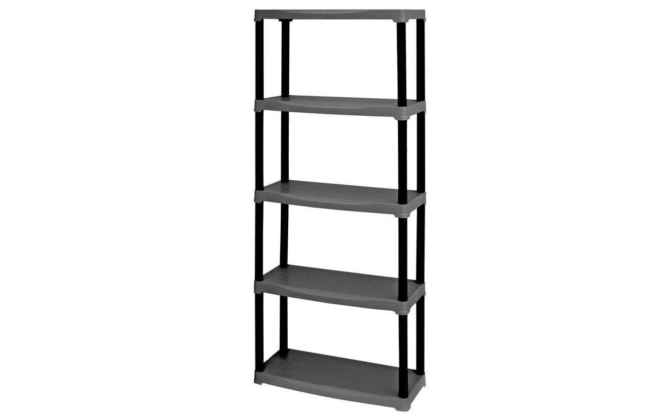 Art Plast Regal T5 Kunststoff, Grau/Schwarz Art Plast Regal T5 Kunststoff, Grau/Schwarz