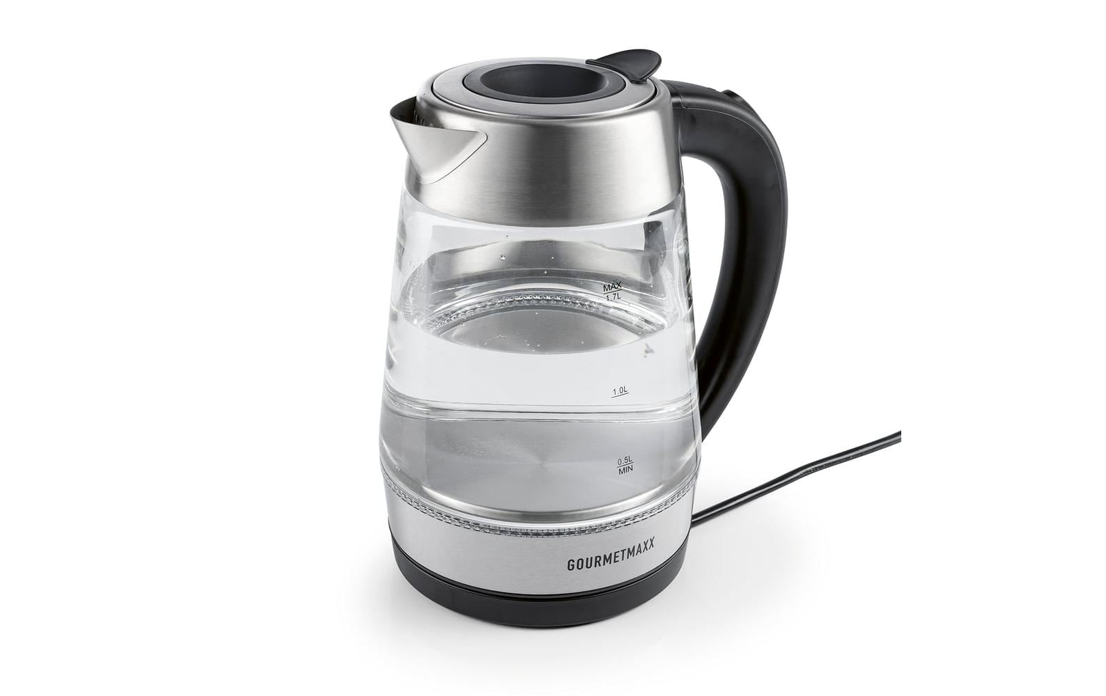 GOURMETmaxx Wasserkocher 2200 W 1.7 l, Transparent
