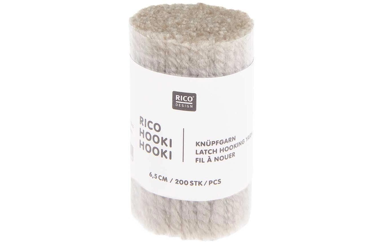 Rico Design Hooki Knüpfgarn Perlgrau