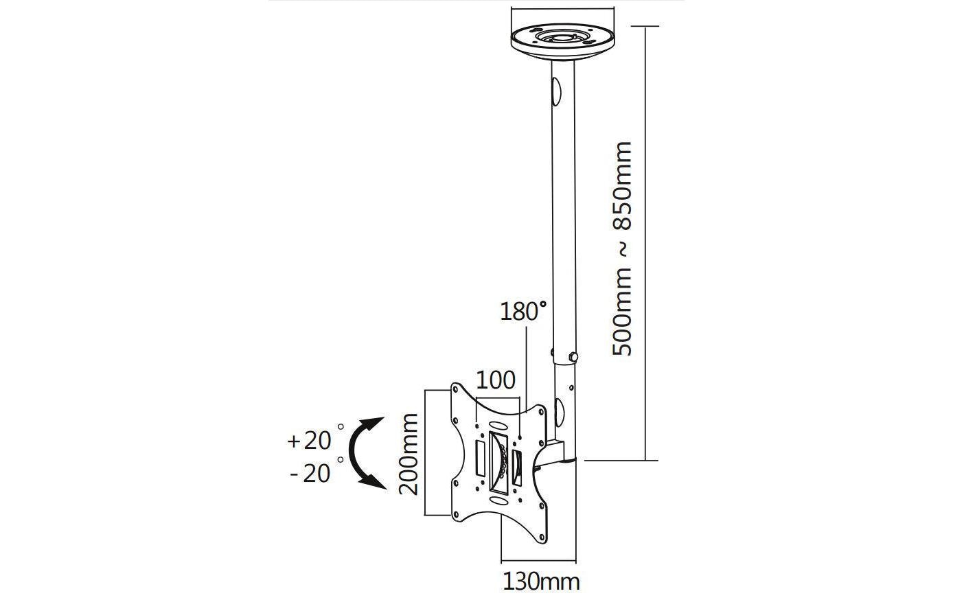 NEOMOUNTS Deckenhalterung FPMA-C060 Schwarz