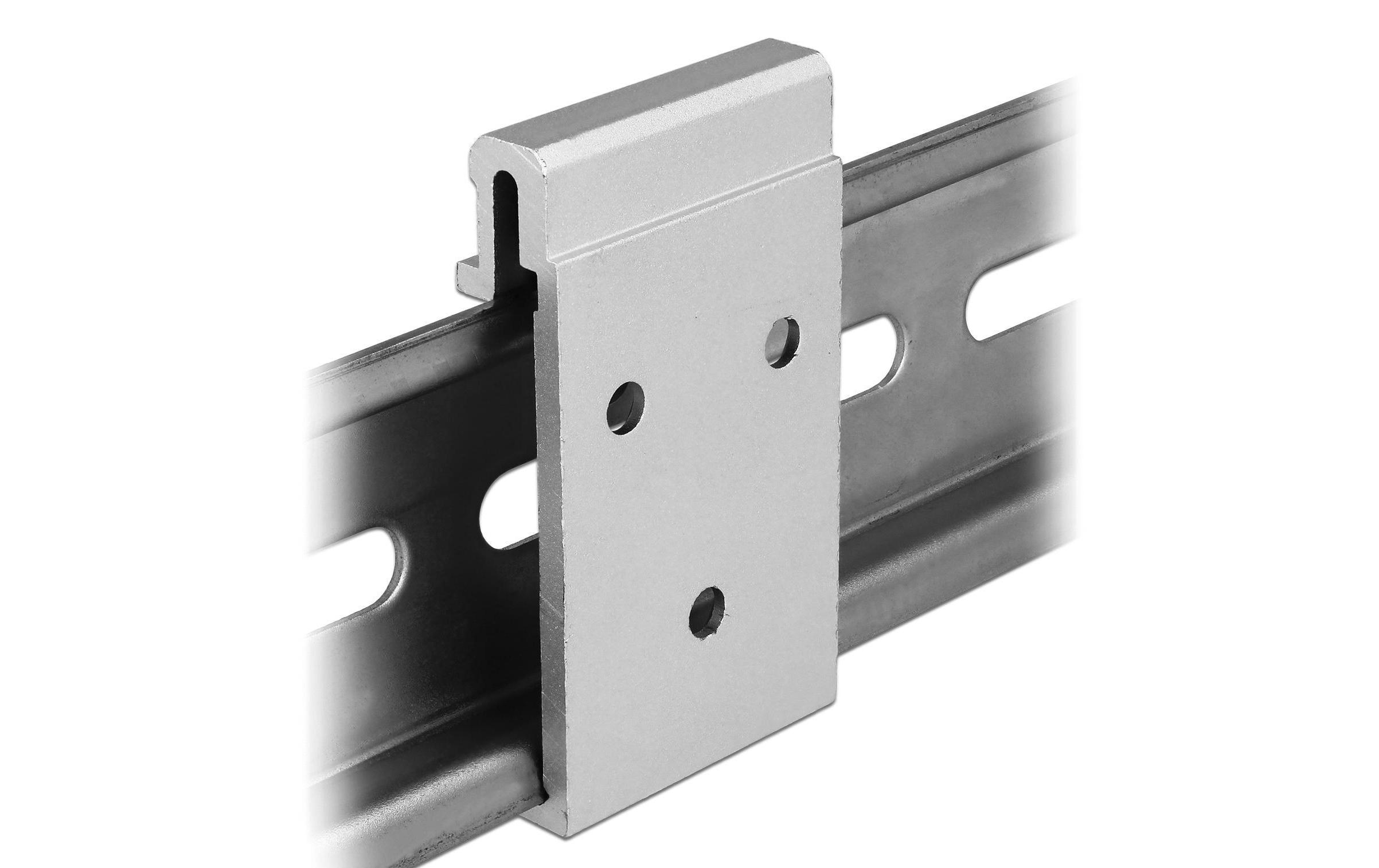 Delock Montageset Aluminium Clip 27 mm für Hutschiene Delock Montageset Aluminium Clip 27 mm für Hutschiene