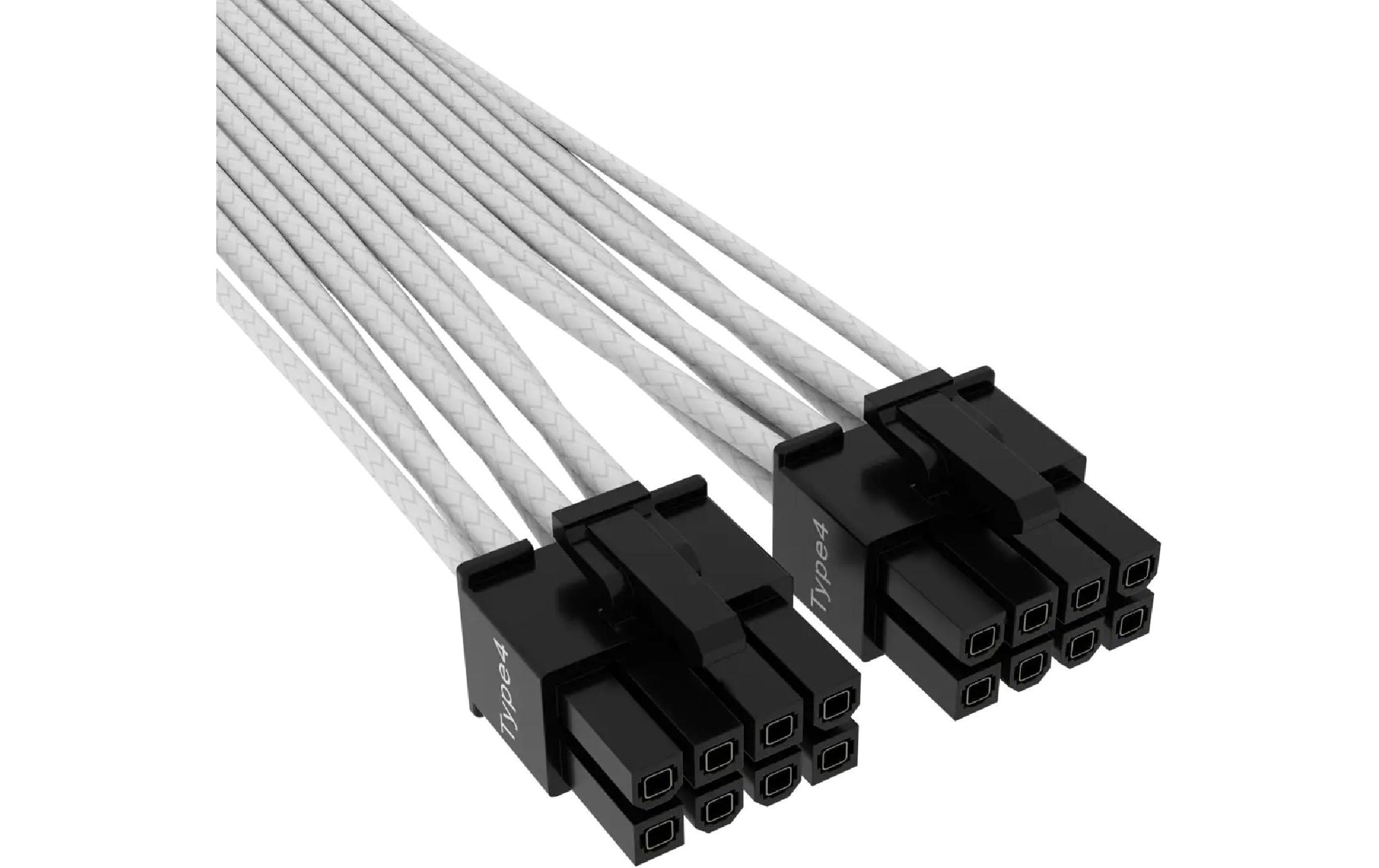 Corsair Premium 12+4-Pin 12VHPWR 600 W Kabel Weiss Corsair Premium 12+4-Pin 12VHPWR 600 W Kabel Weiss