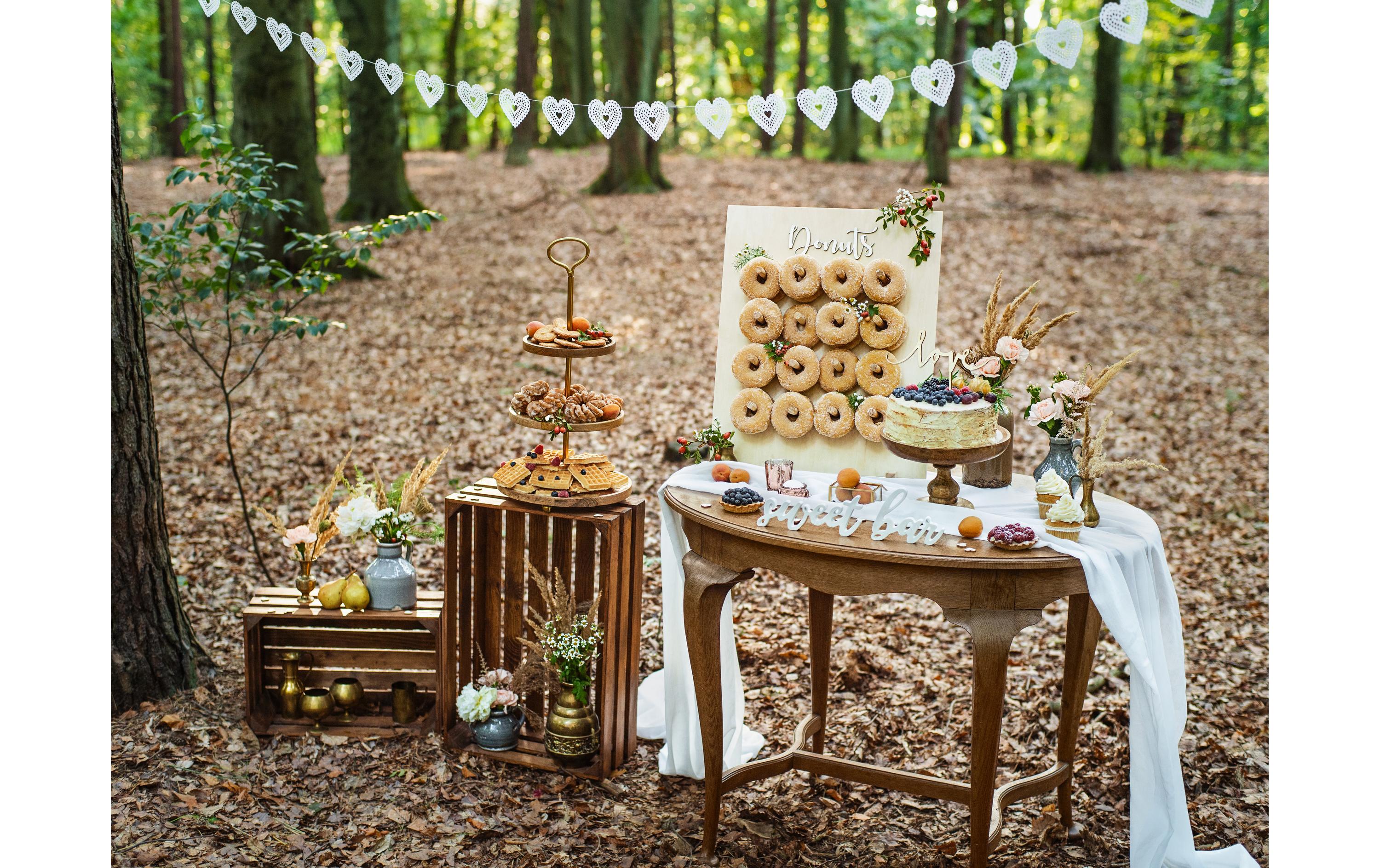 Partydeco Kuchen-Topper Love 23 x 16 cm, Holz, 1 Stück, Braun