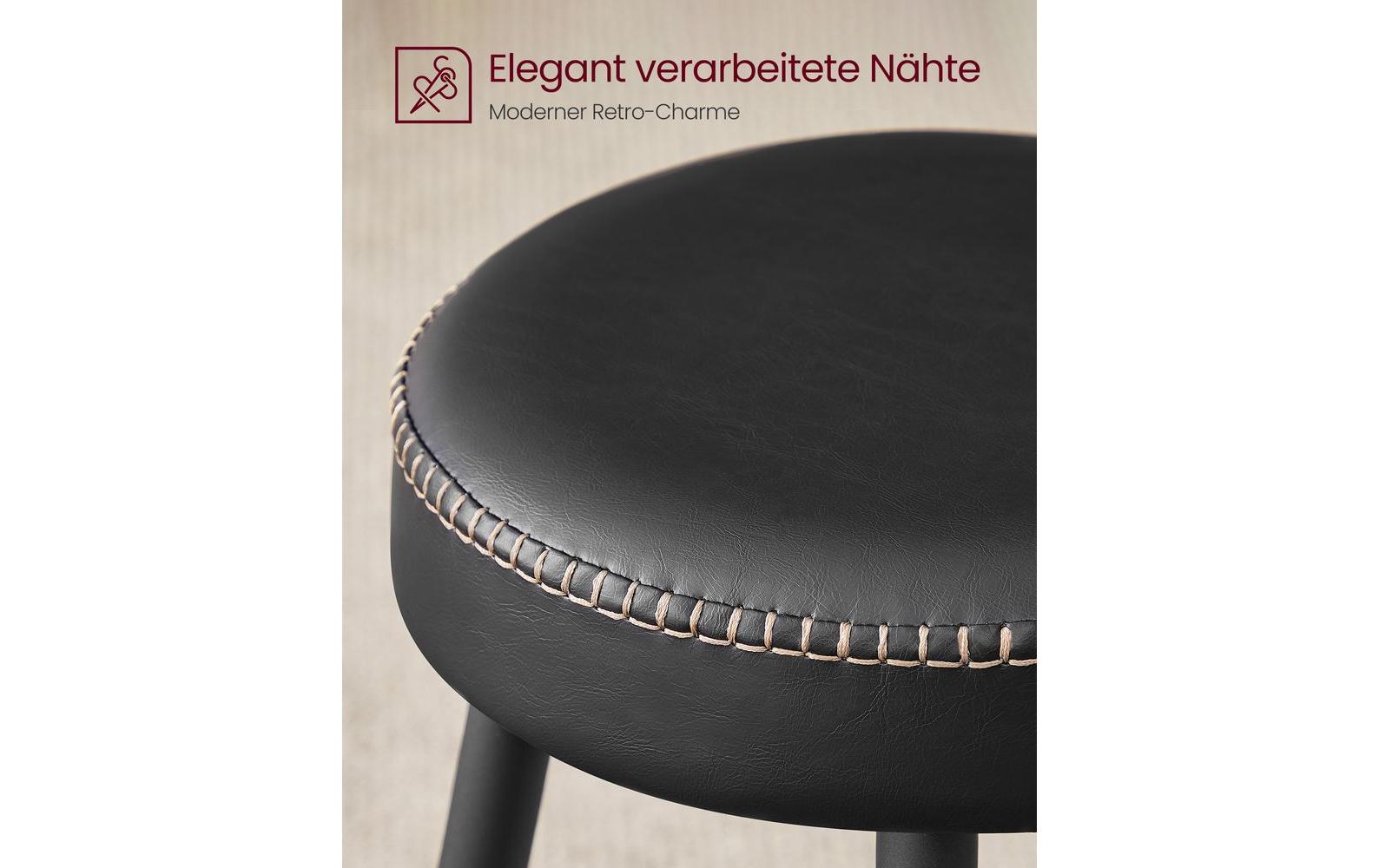 VASAGLE Barhocker 2 Stück 51.6 x 76.2 cm, Schwarz