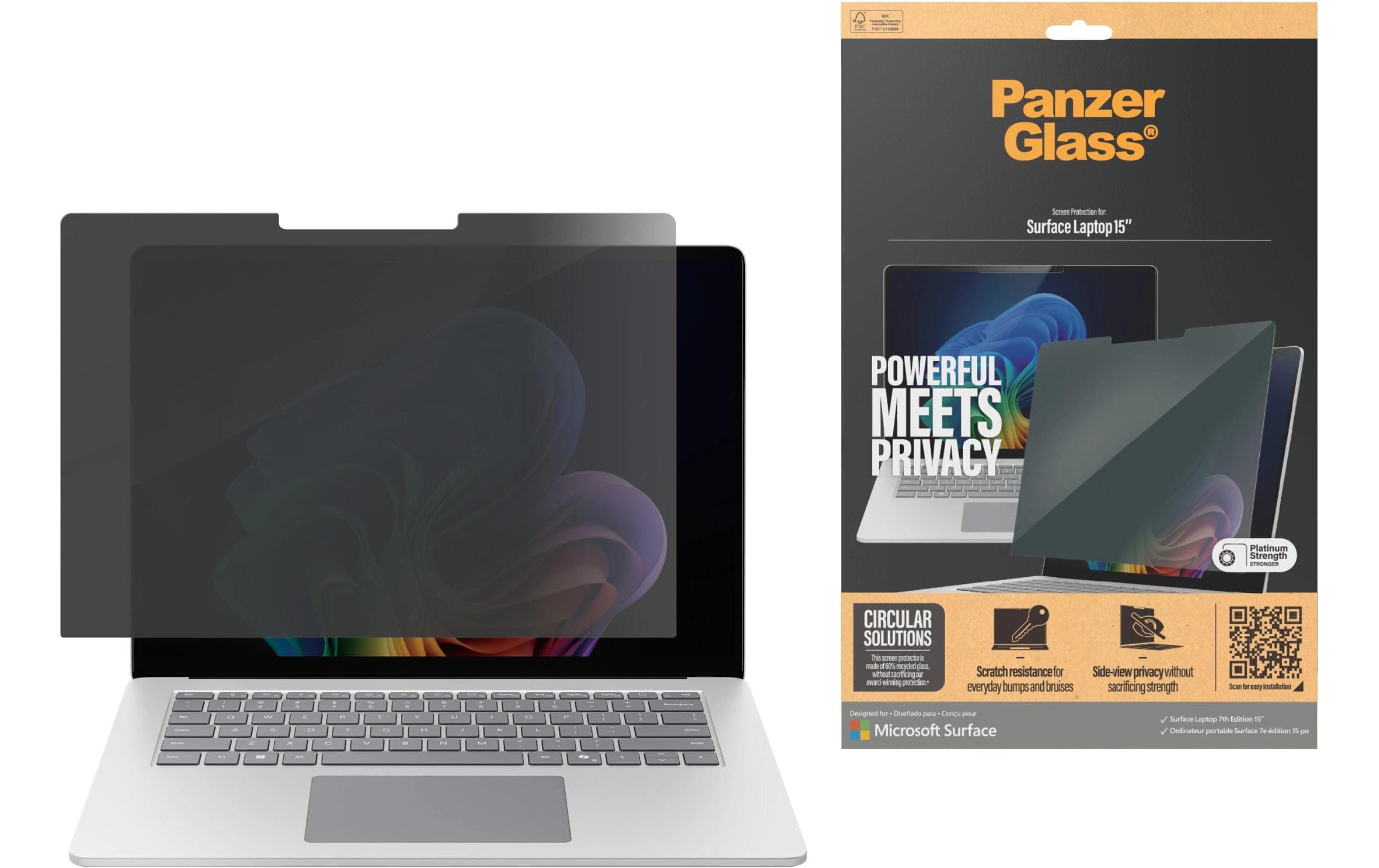 Panzerglass Ultra Wide Fit Privacy Surface Laptop 7. Edition 15