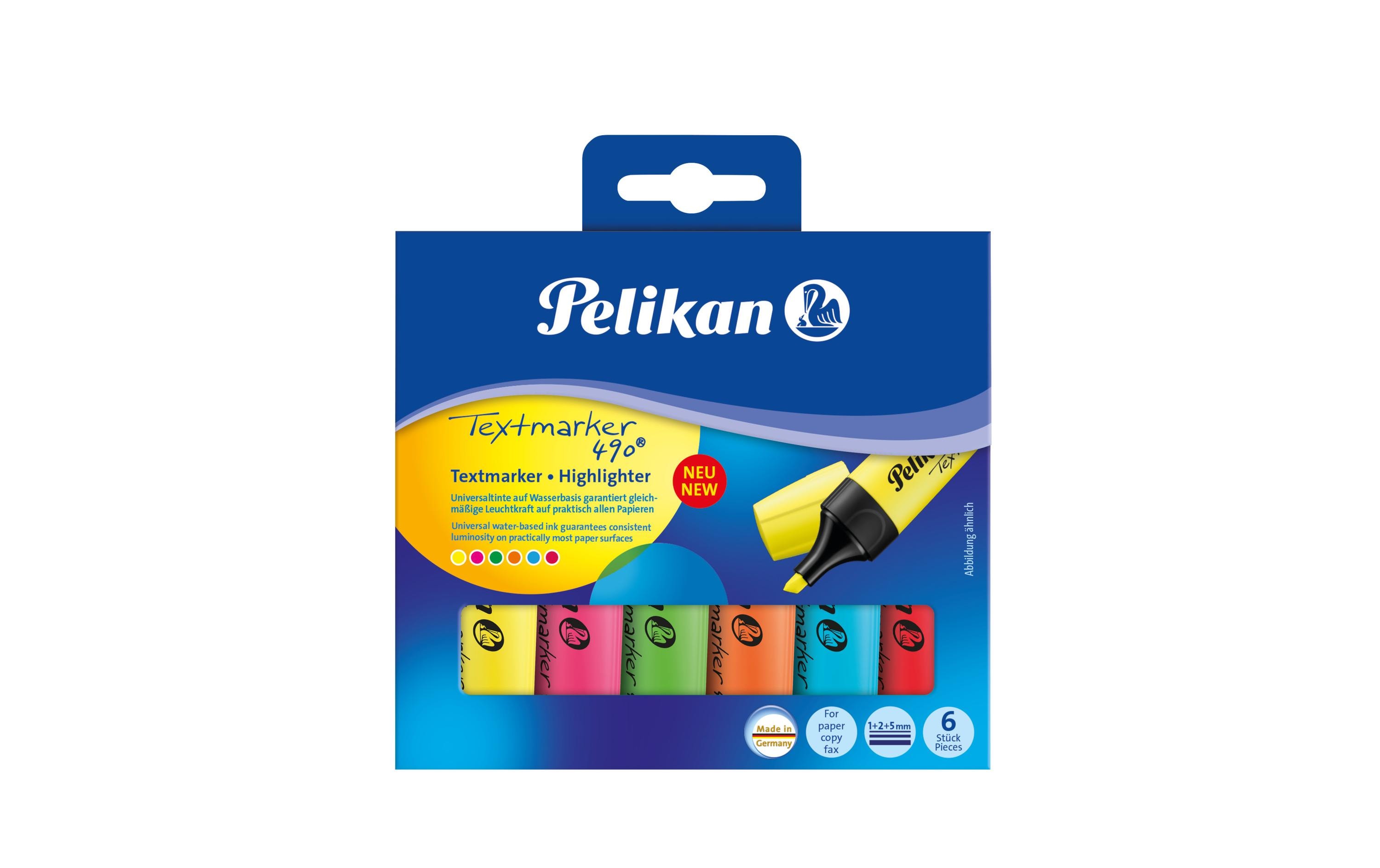 Pelikan Textmarker 490 Mehrfarbig, 6 Stück Pelikan Textmarker 490 Mehrfarbig, 6 Stück