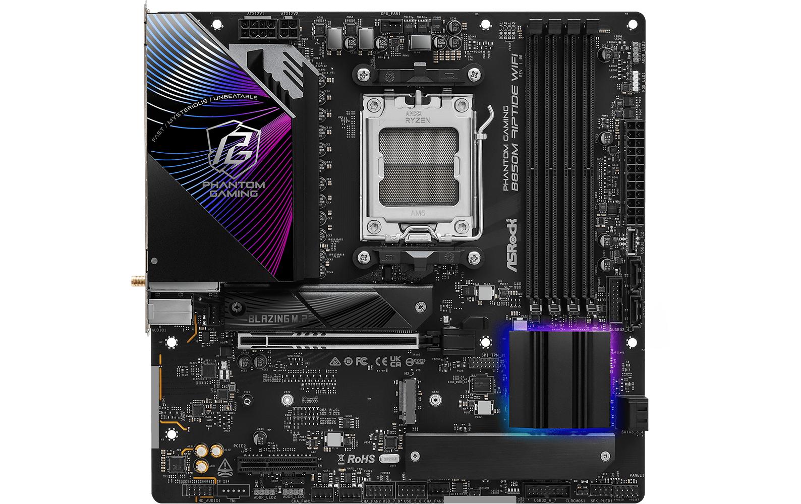 ASRock Mainboard Phantom Gaming B850M Riptide WiFi