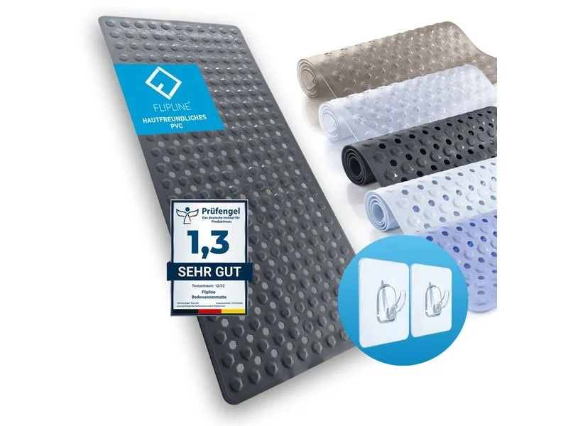 Flipline Badewannenmatte Grau
