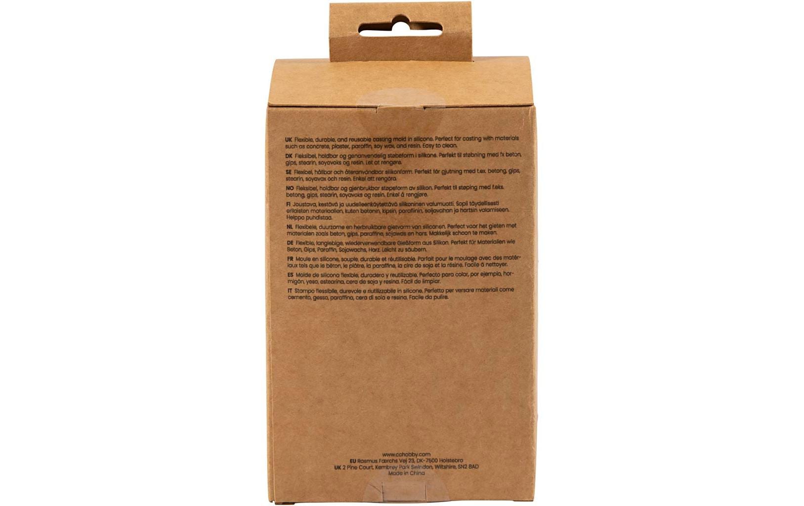 Creativ Company Kerzengiessform Silikon gerippter Zylinder mit Bogen